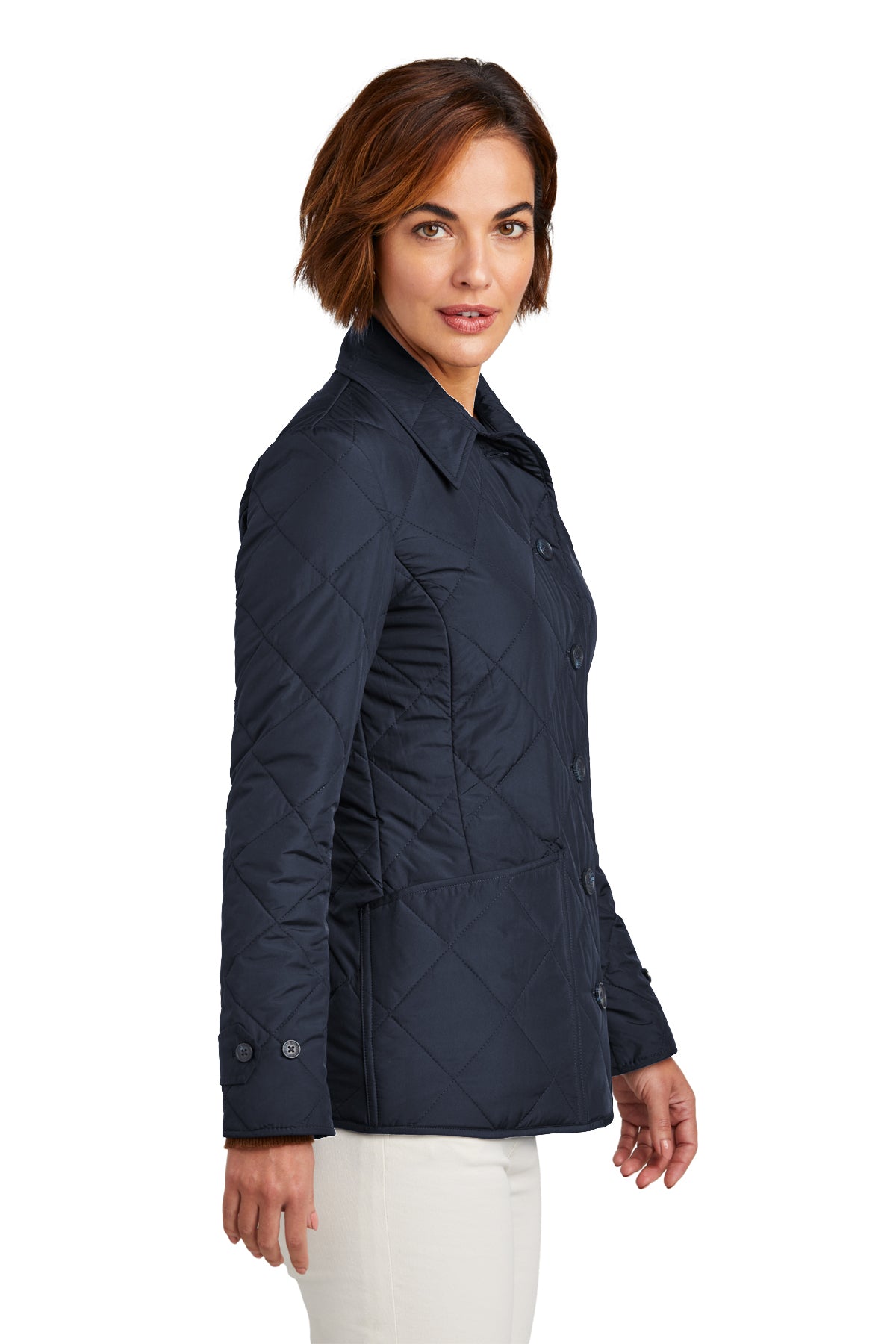 Brooks Brothers Womens Quilted Jacket, Night Navy