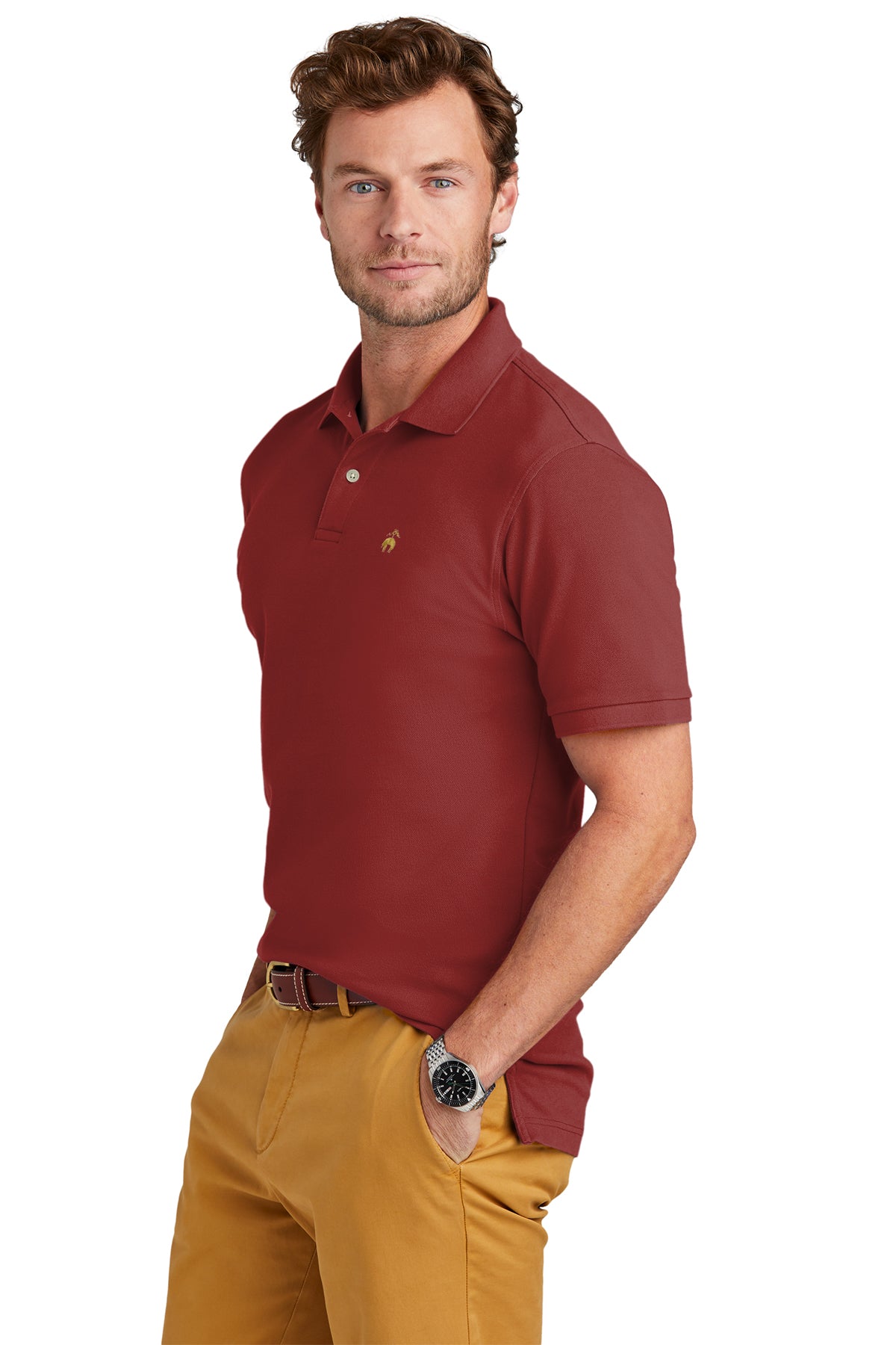 Brooks Brothers Pima Cotton Pique Polo, Rich Red