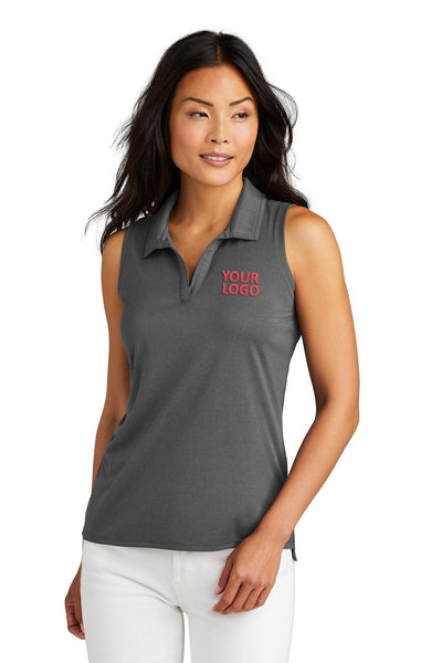 Custom TravisMathew Ladies Sleeveless Polo Shade Grey/Black