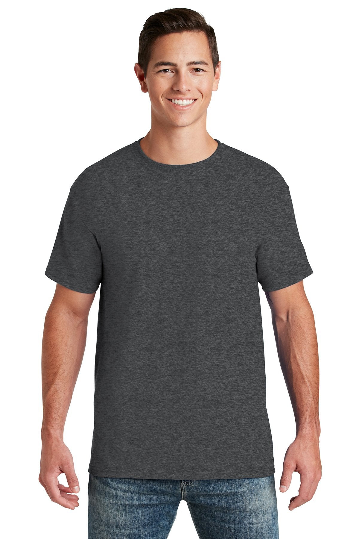 jerzees dri-power active 50/50 cotton/poly t-shirt 29m black heather