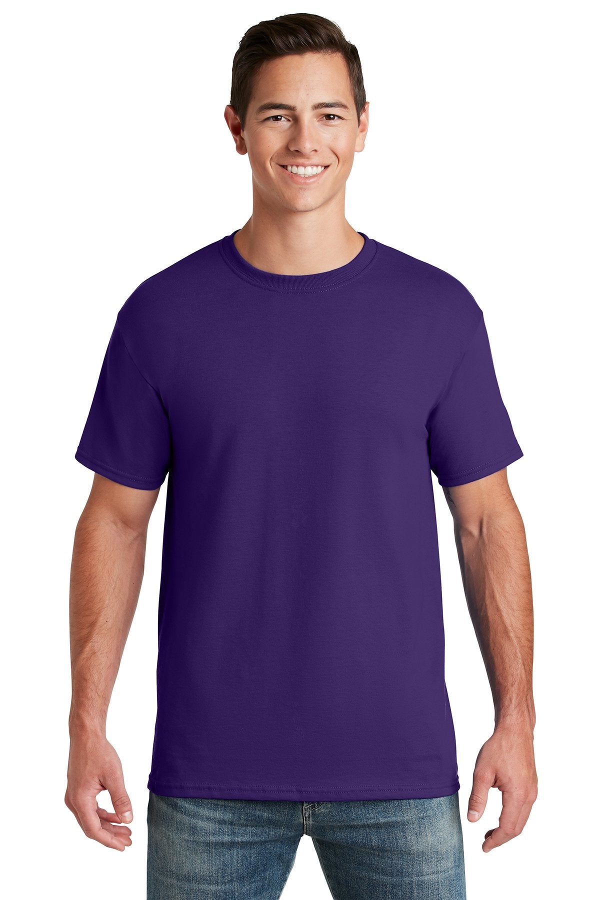 jerzees dri-power active 50/50 cotton/poly t-shirt 29m deep purple