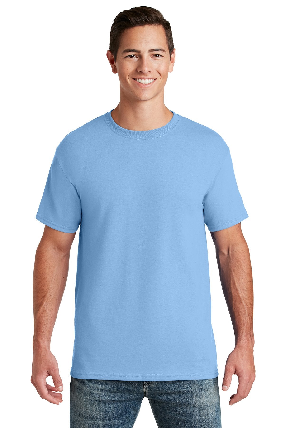 jerzees dri-power active 50/50 cotton/poly t-shirt 29m light blue