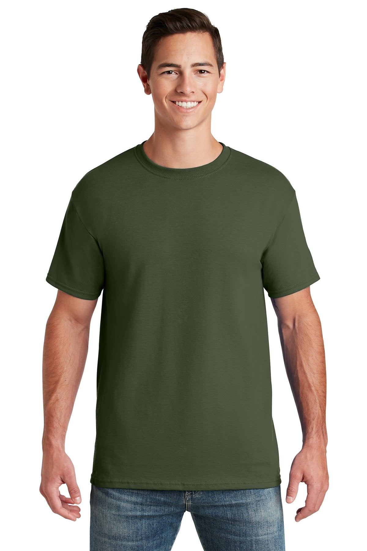 jerzees dri-power active 50/50 cotton/poly t-shirt 29m military green