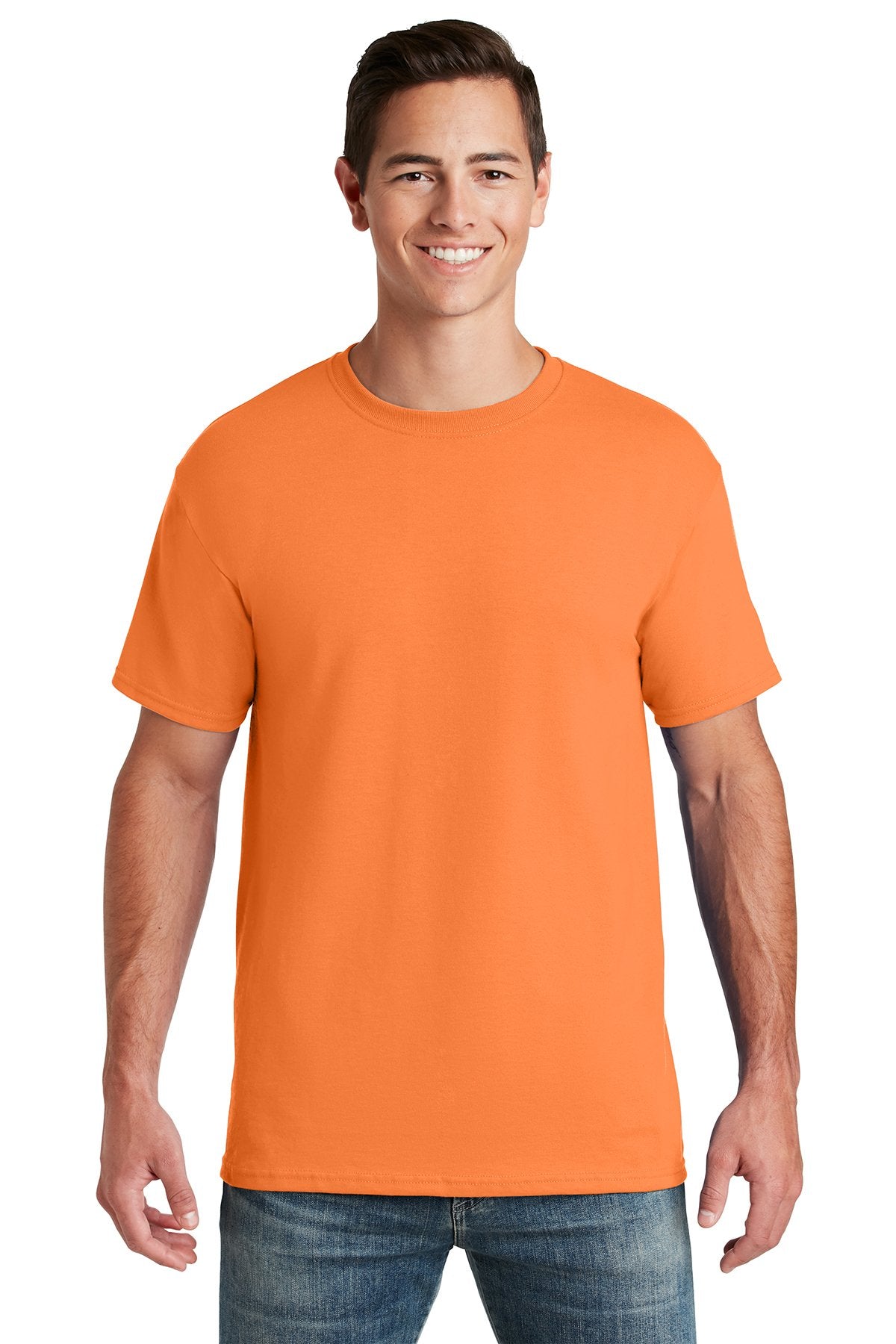 jerzees dri-power active 50/50 cotton/poly t-shirt 29m safety orange