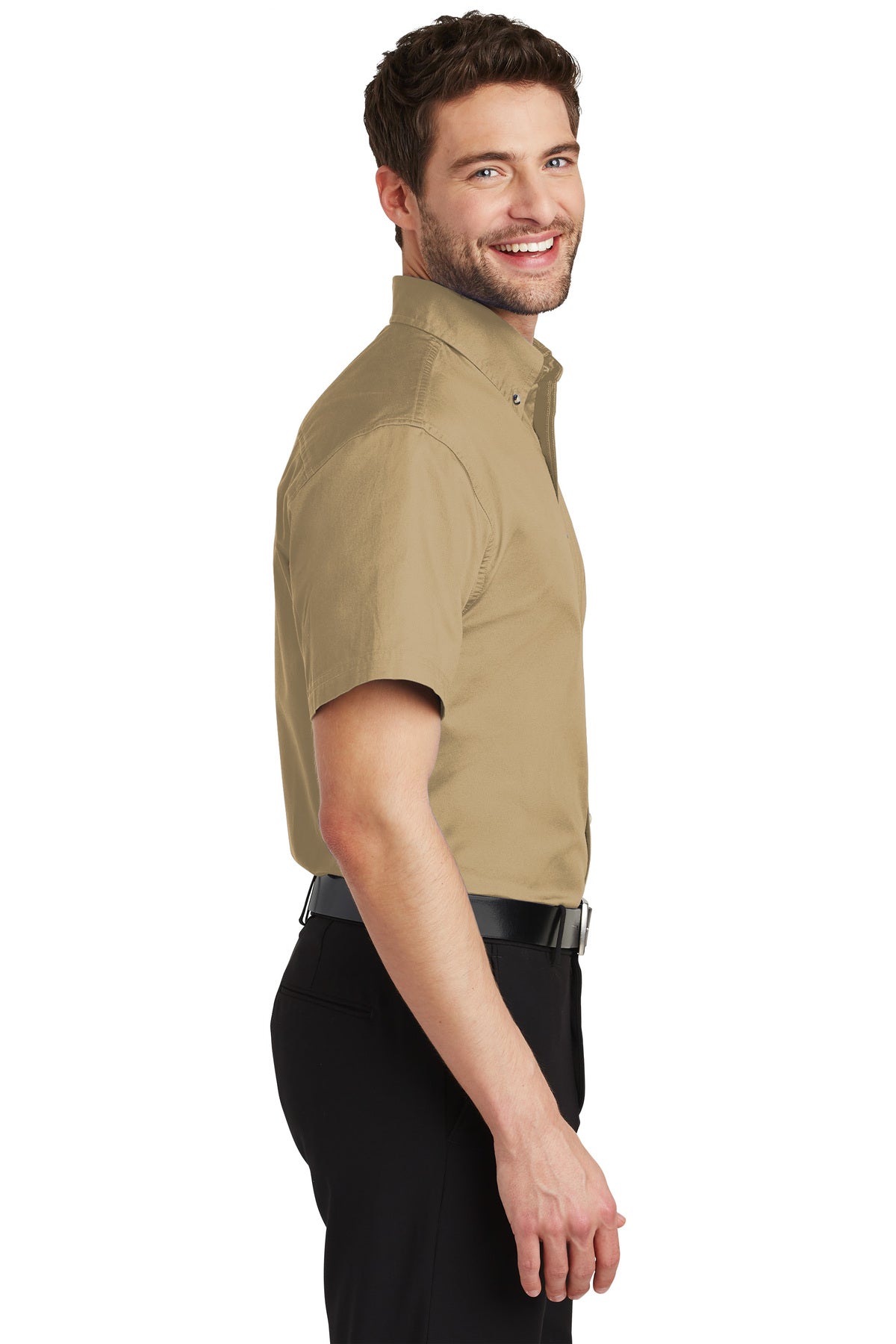 Port Authority Short Sleeve Custom Twill Shirts, Khaki