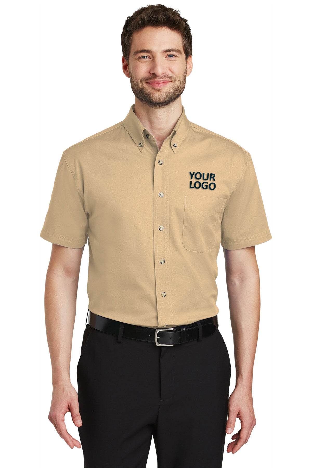 Port Authority Stone S500T custom embroidered shirts