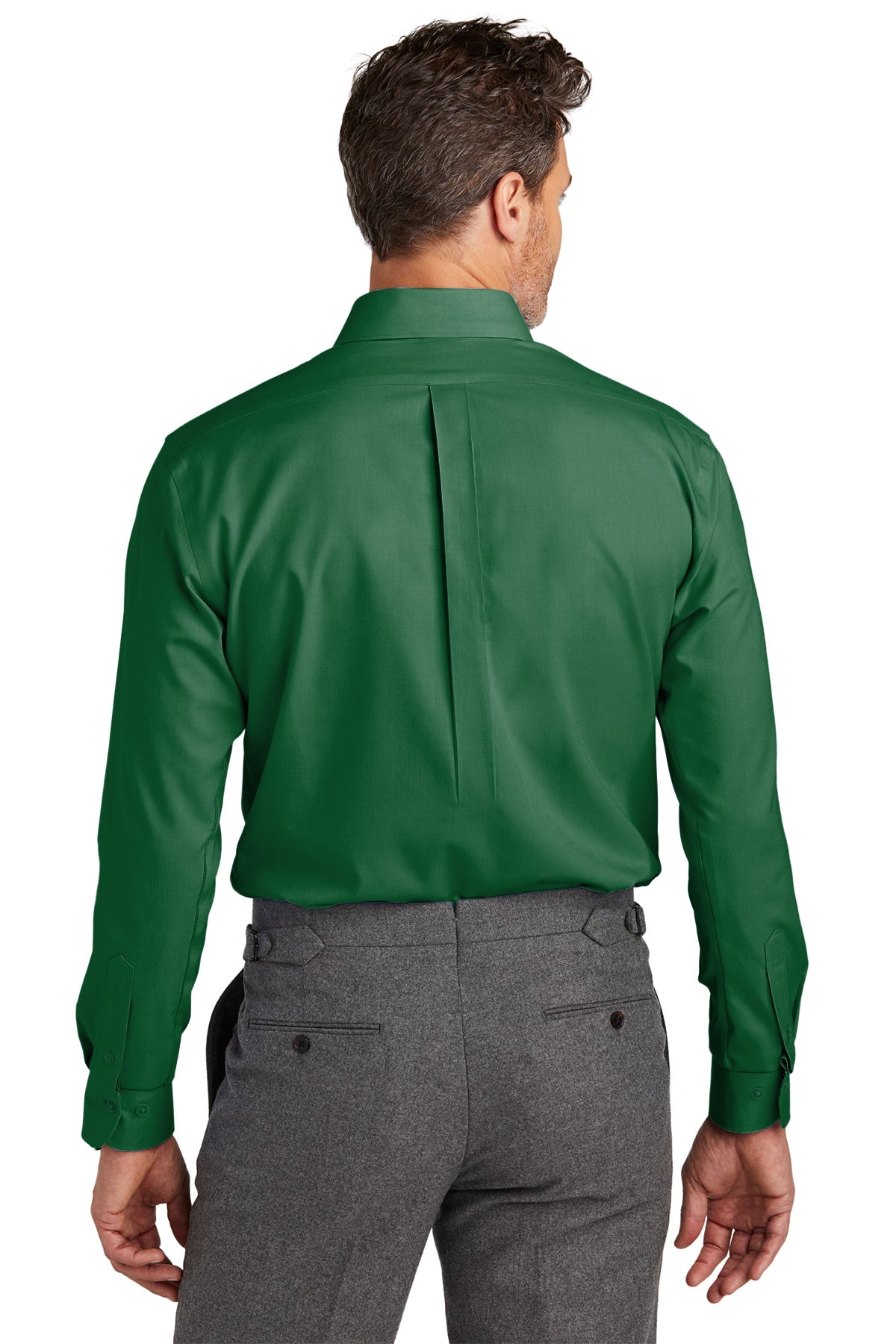 Brooks Brothers Wrinkle-Free Stretch Nailhead Shirt, Club Green