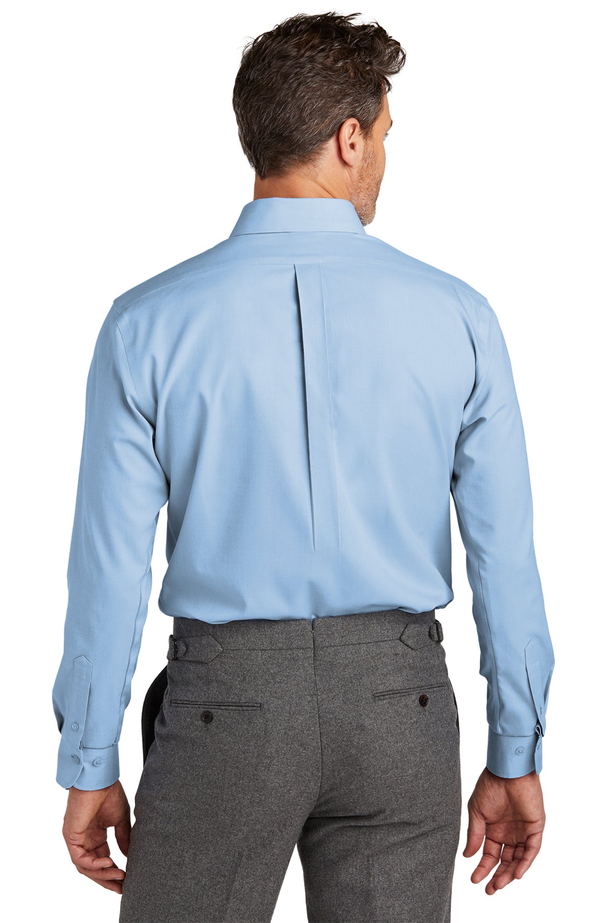 Brooks Brothers Wrinkle-Free Stretch Nailhead Shirt, Newport Blue