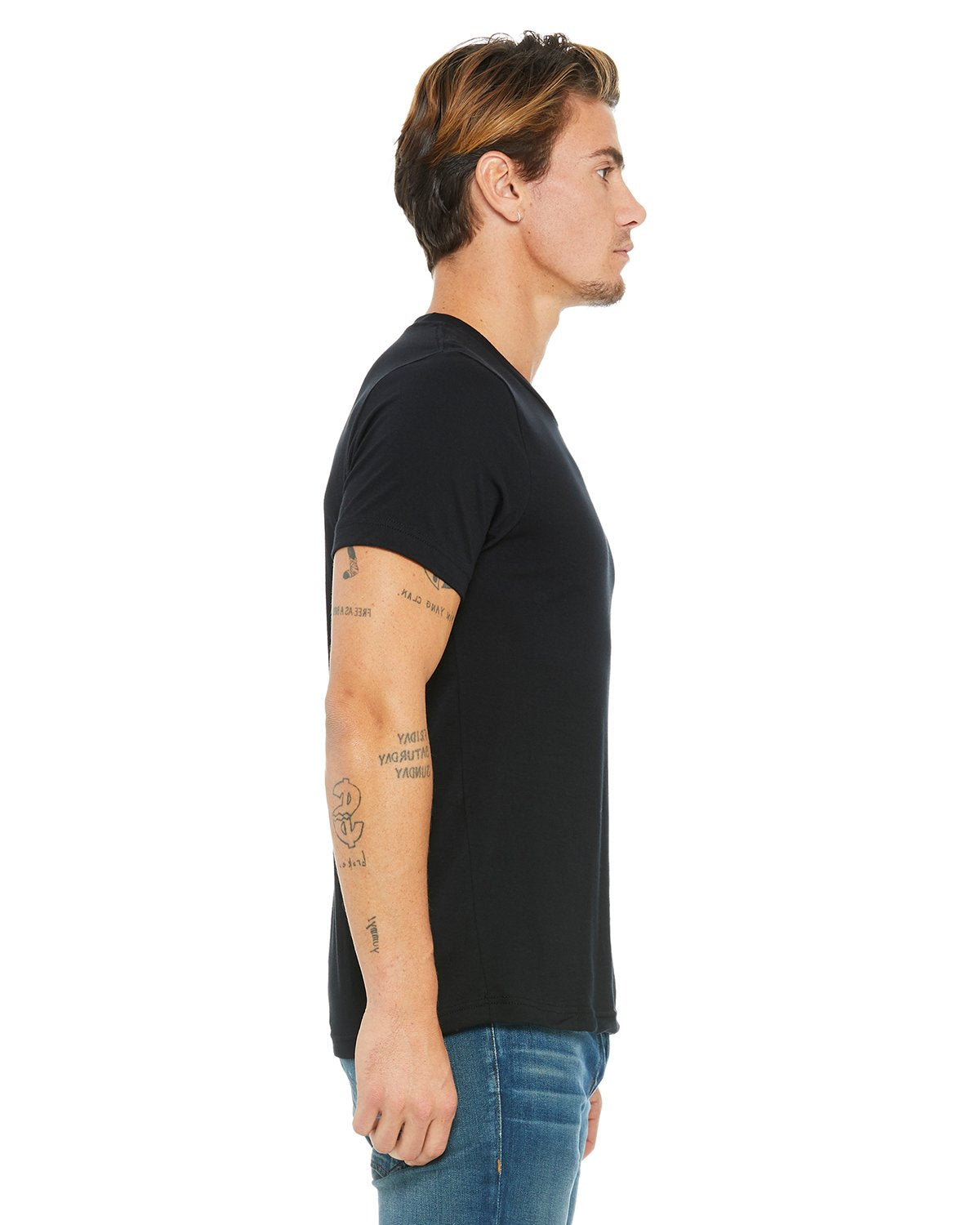 bella canvas unisex jersey short sleeve t shirt 3001c black