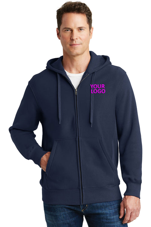 Sport-Tek Super Heavyweight Pullover Custom Hooded Sweatshirts, True Navy