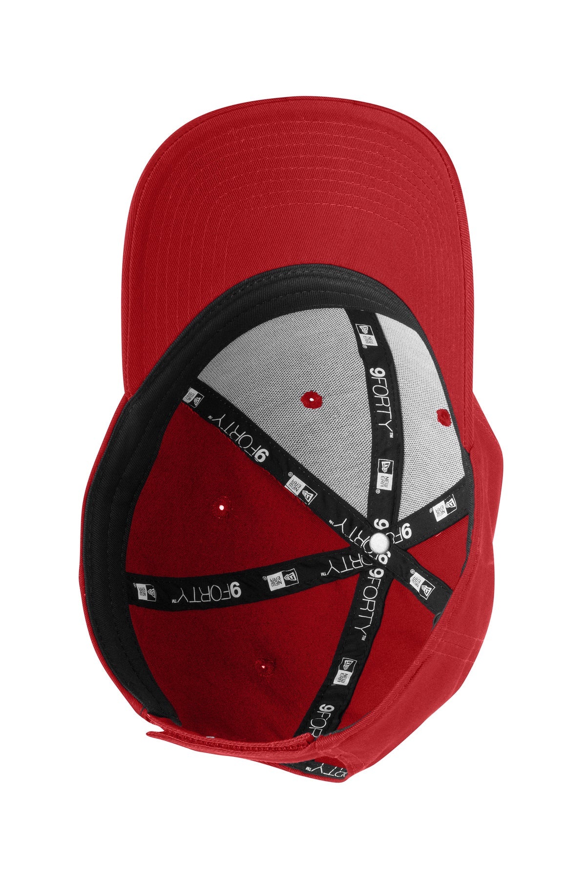 New Era Adjustable Structured Custom Caps, Scarlet Red