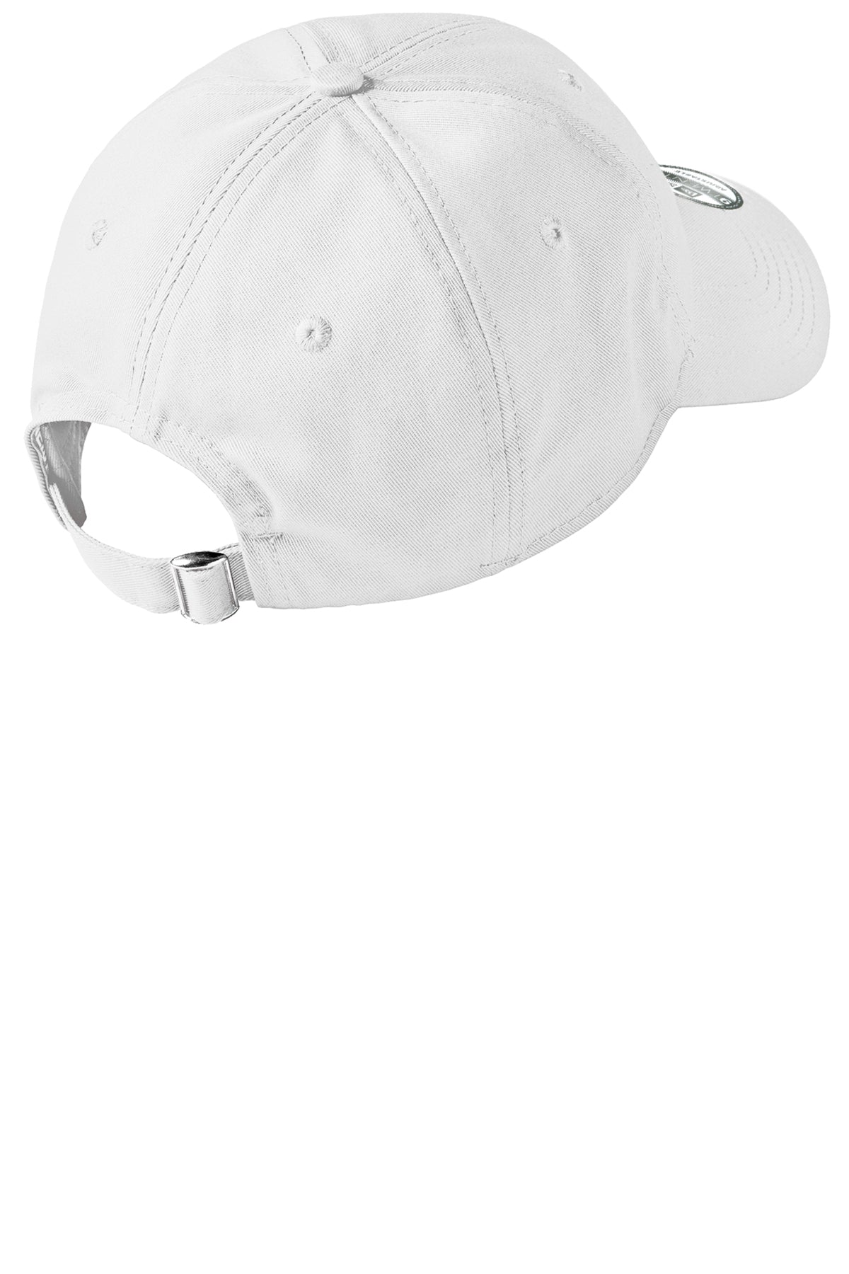 New Era Adjustable Unstructured Customized Caps, White