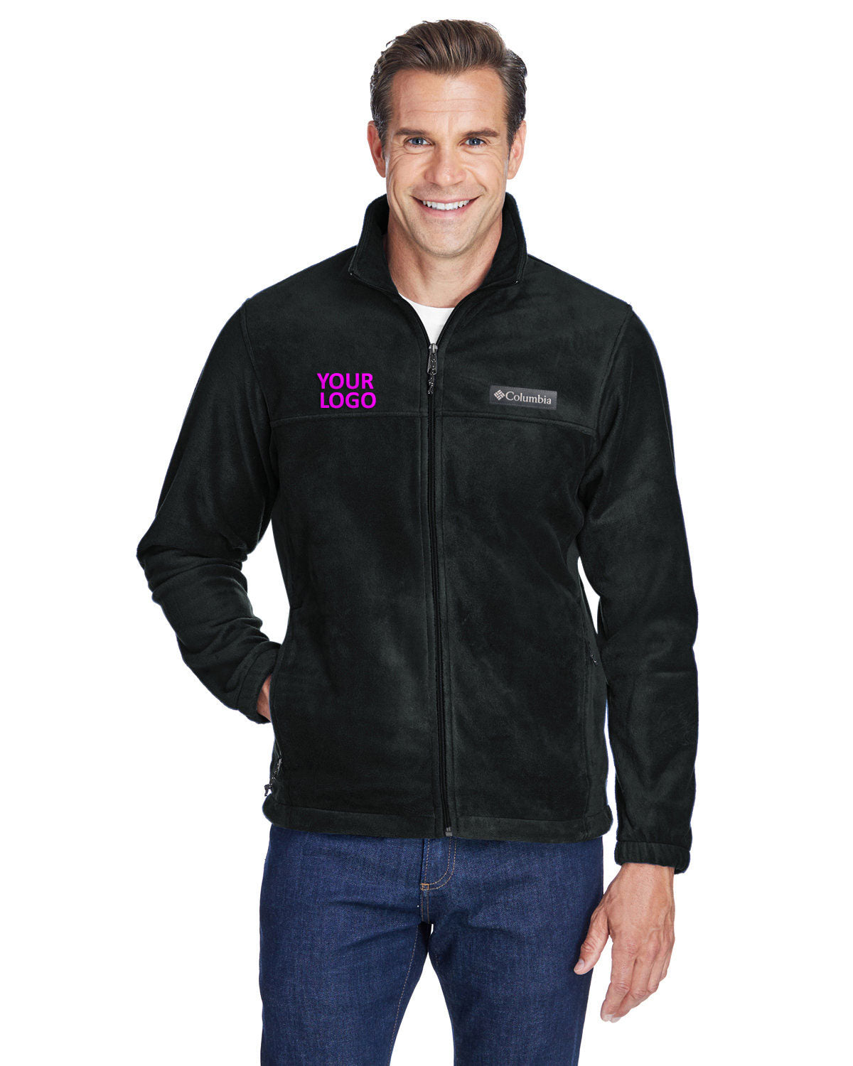 Columbia Black 3220 embroidered jackets for business