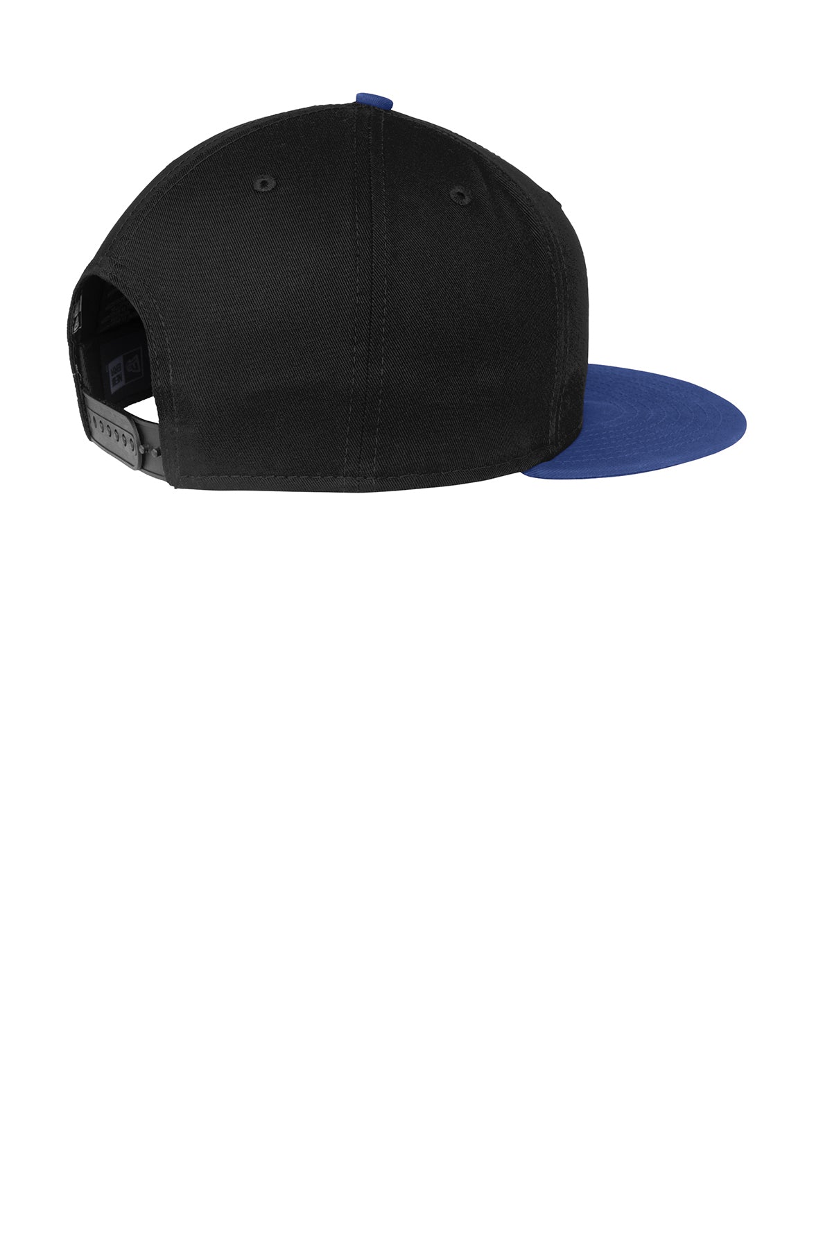 New Era Flat Bill Snapback Customized Caps, Black/ Royal