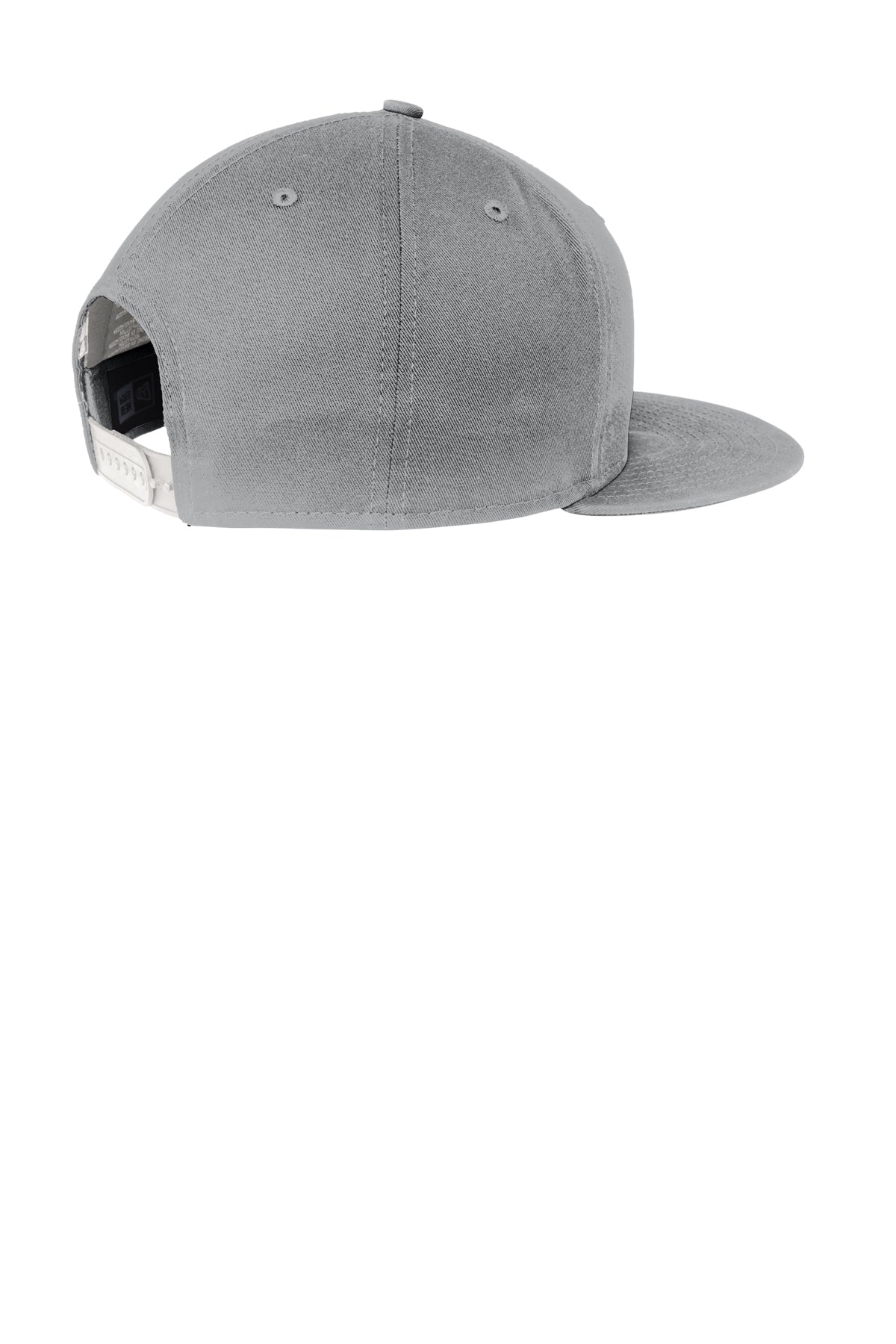 New Era Flat Bill Snapback Customized Caps, Grey