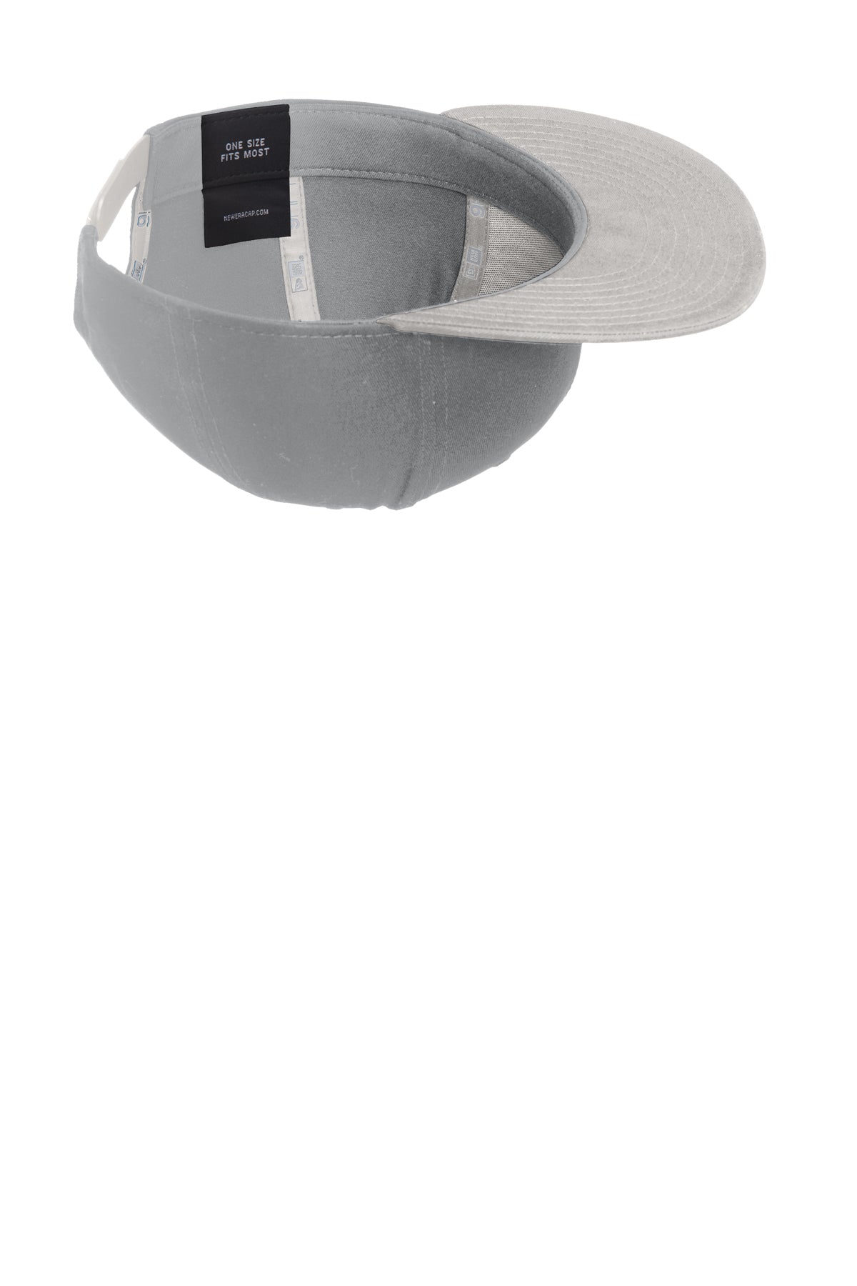 New Era Flat Bill Snapback Customized Caps, Grey