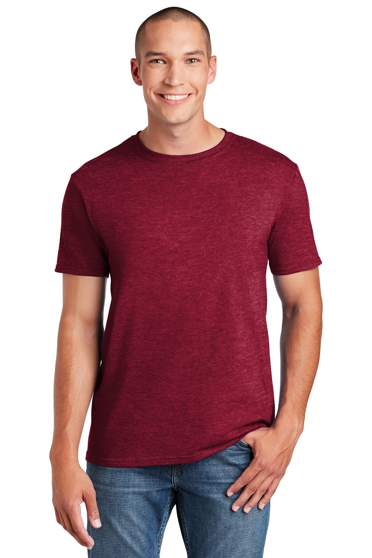 gildan softstyle t shirt 64000 antique cherry red