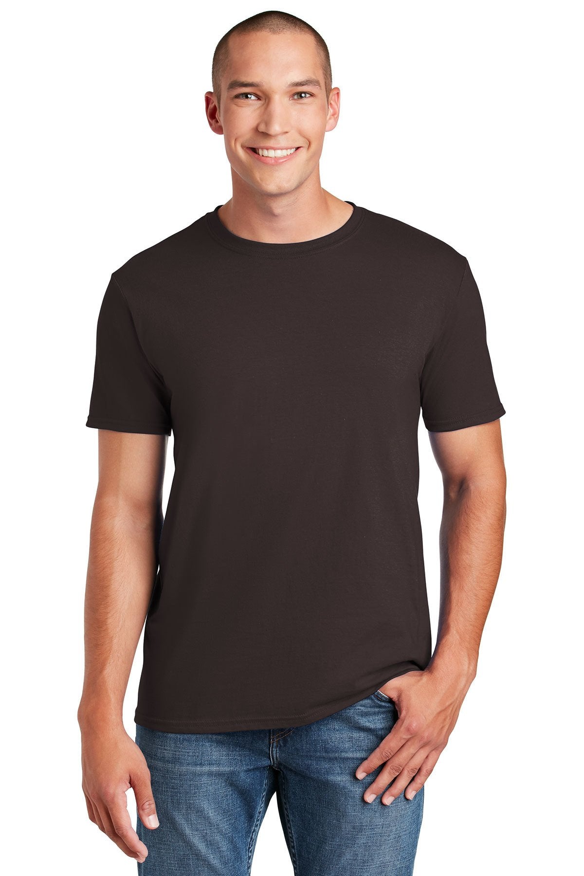 gildan softstyle t shirt 64000 dark chocolate