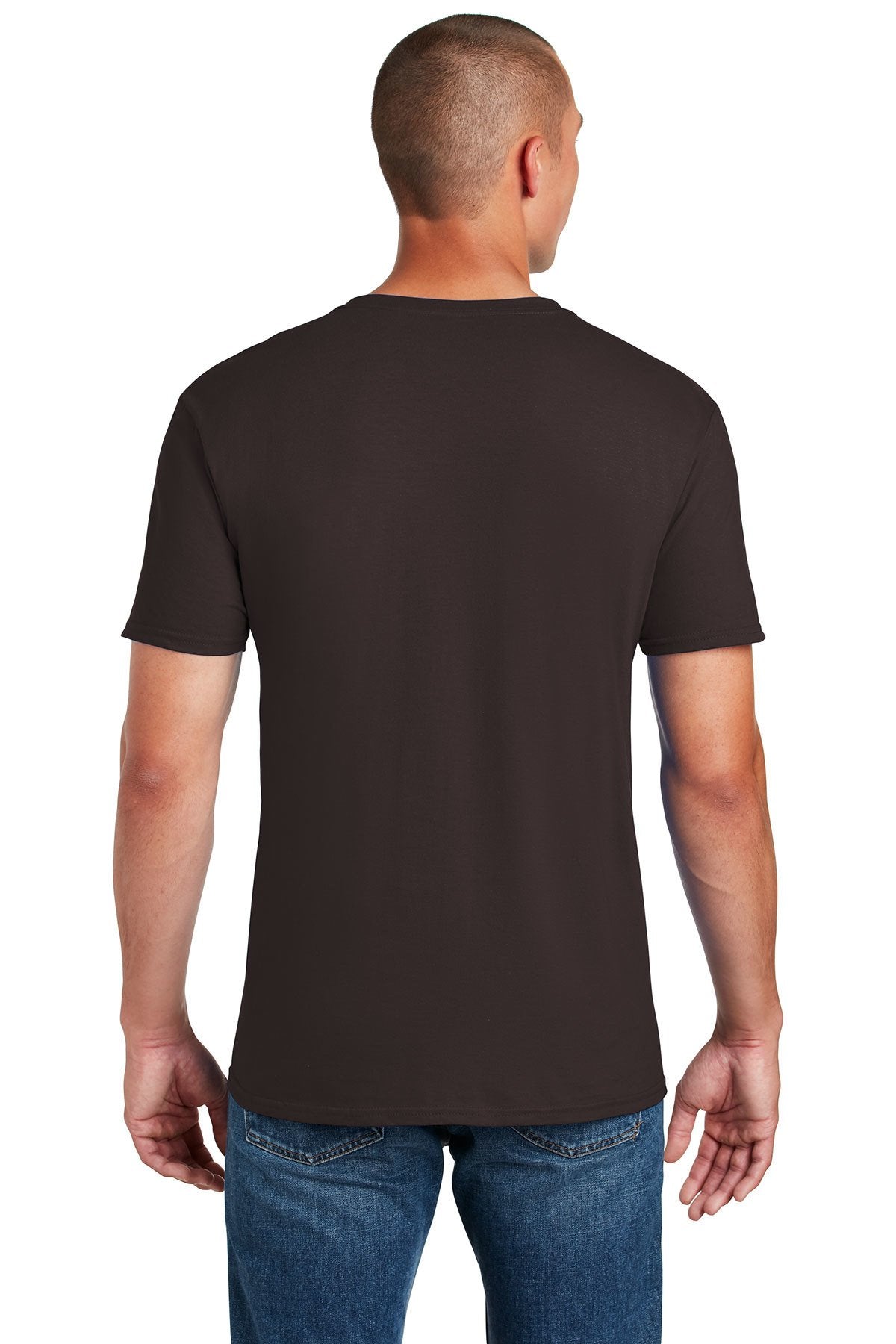 gildan softstyle t shirt 64000 dark chocolate