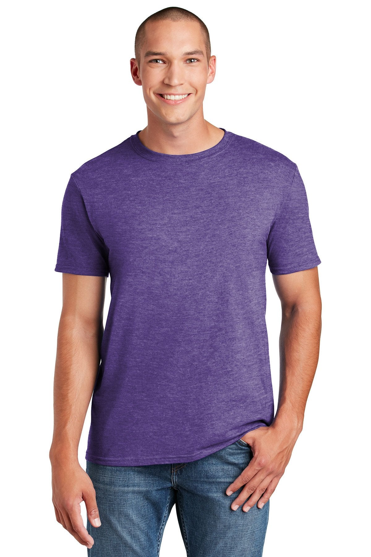 gildan softstyle t shirt 64000 heather purple