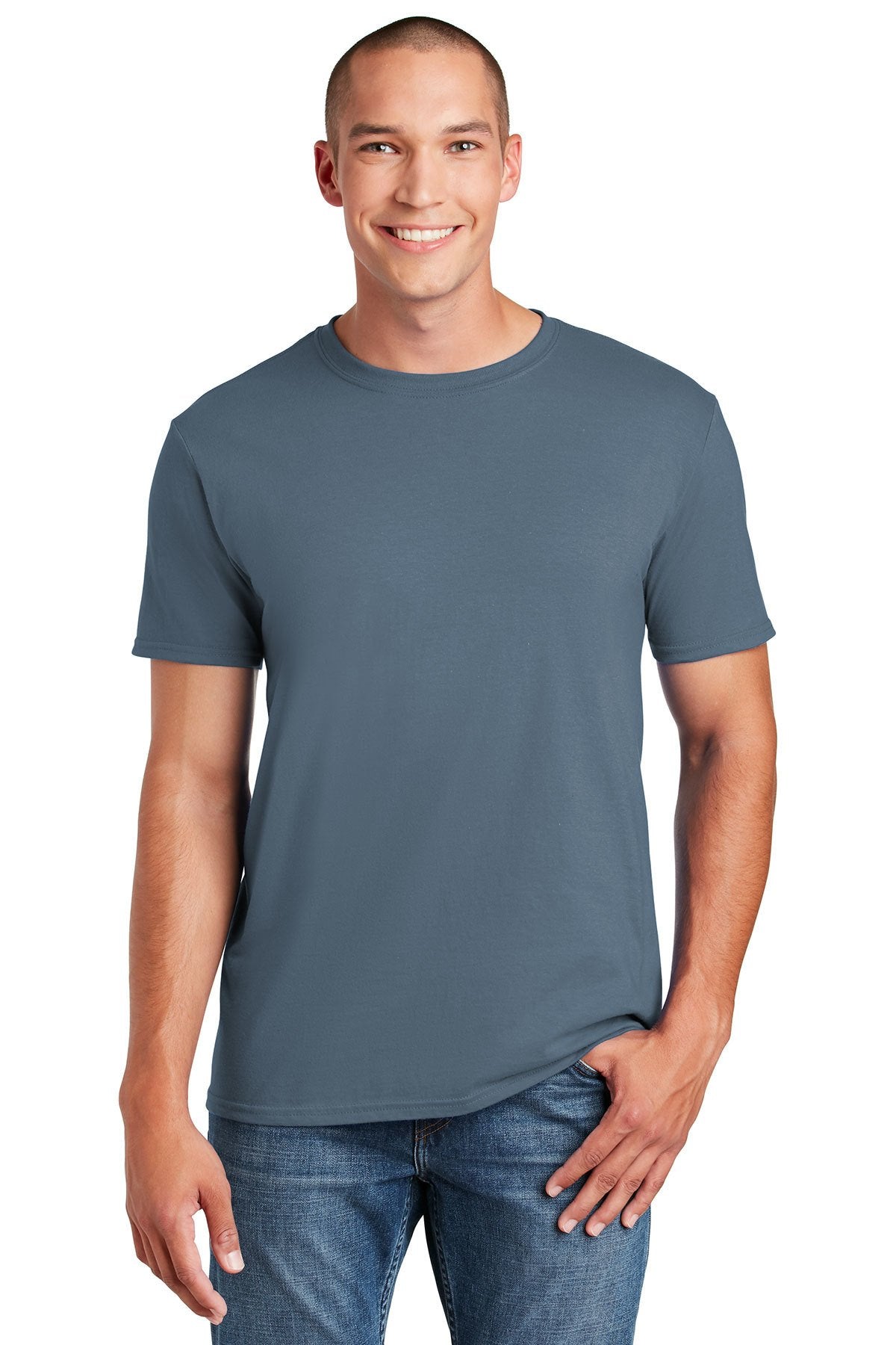 gildan softstyle t shirt 64000 indigo blue