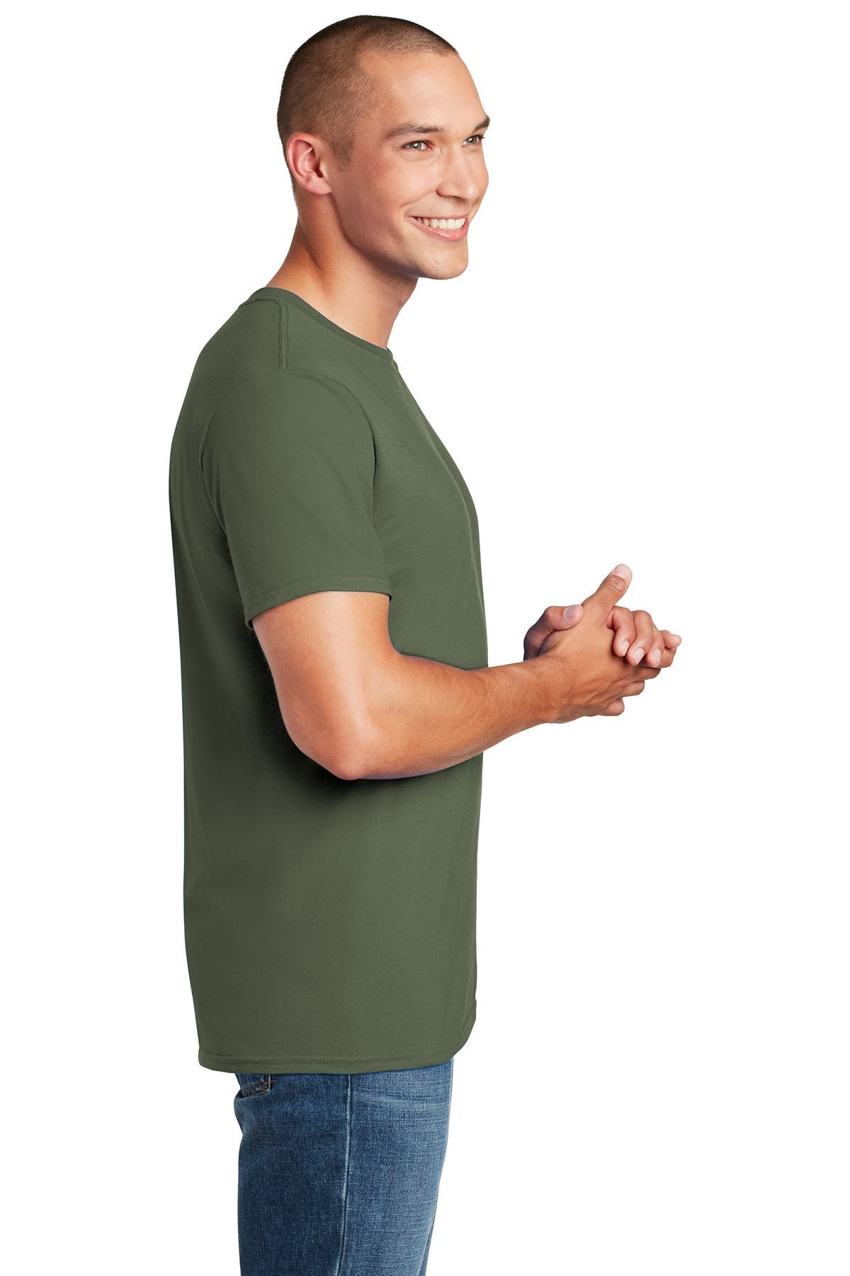 Gildan military outlet green t shirt