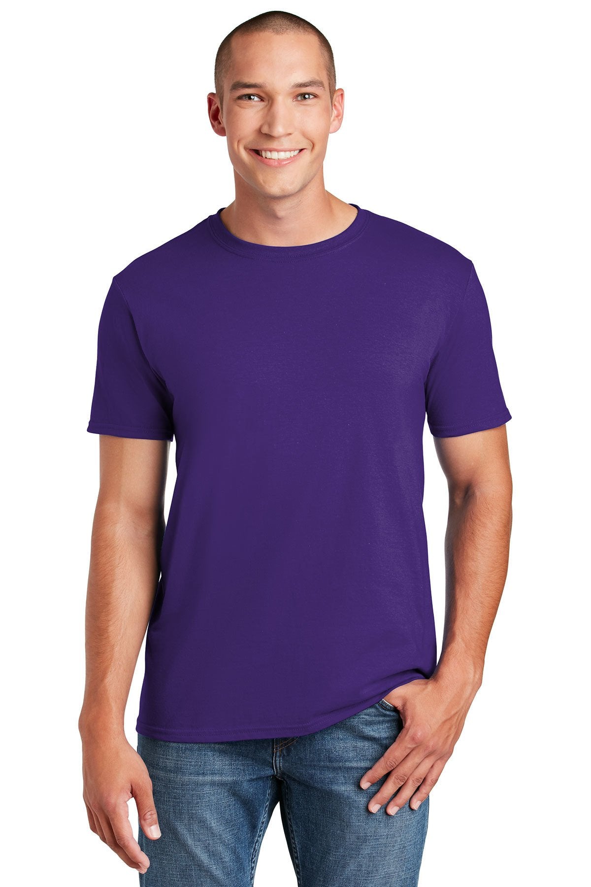 gildan softstyle t shirt 64000 purple