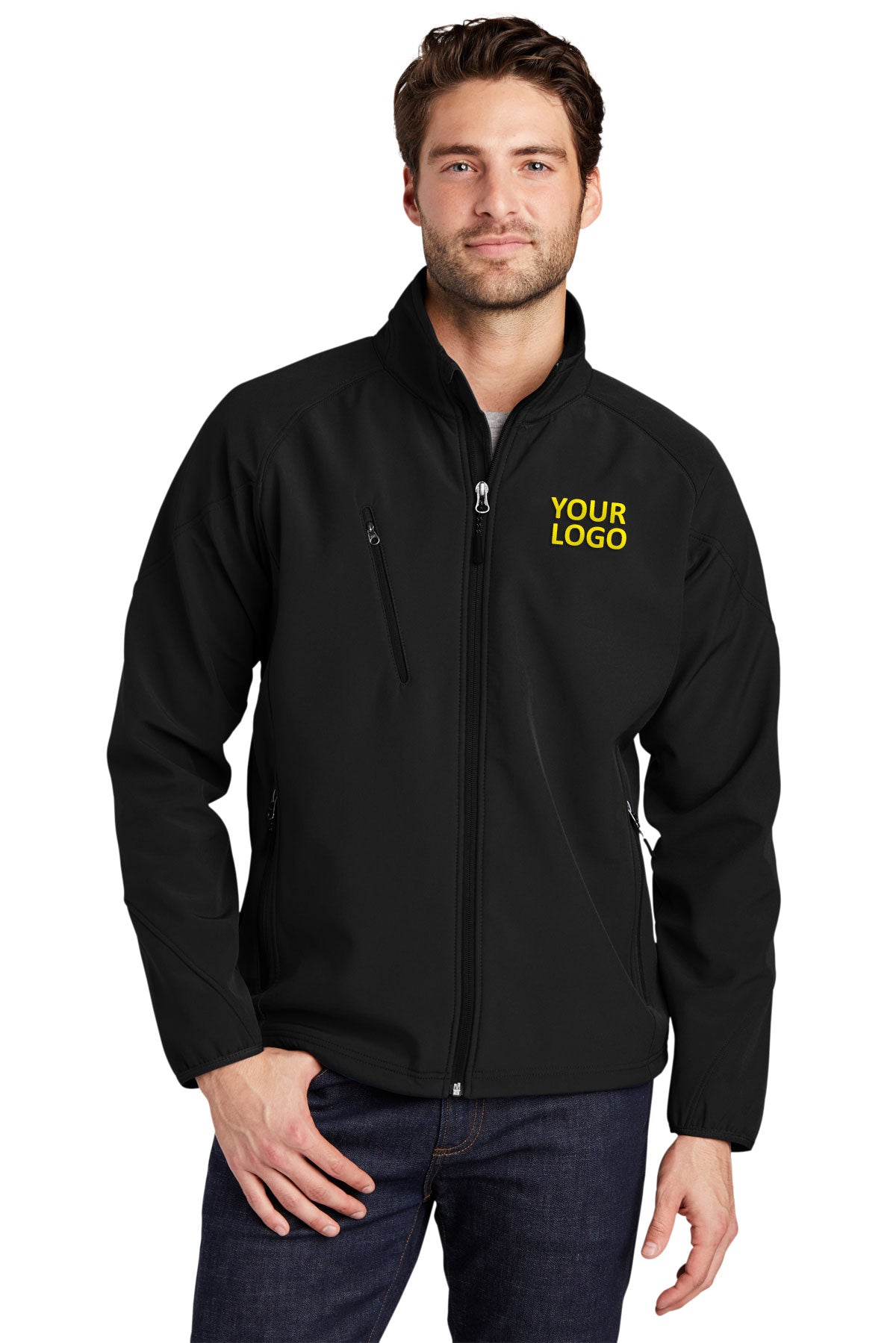 port authority black j705 embroidered team jackets