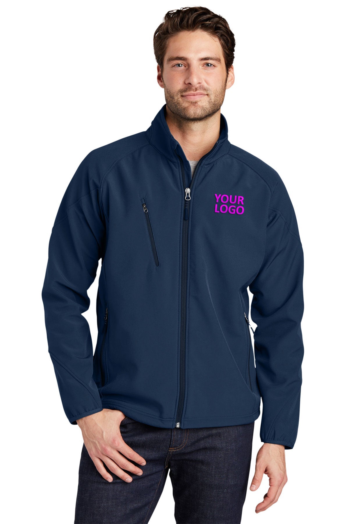 port authority insignia blue j705 embroidered team jackets