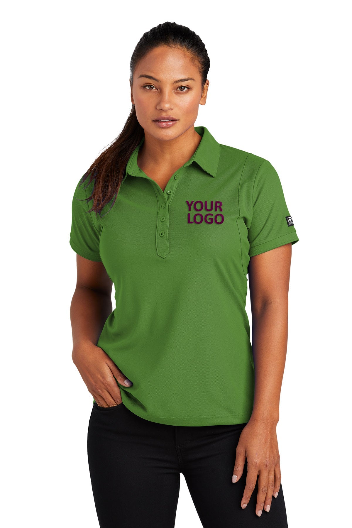OGIO Gridiron Green LOG101 corporate logo polo shirts
