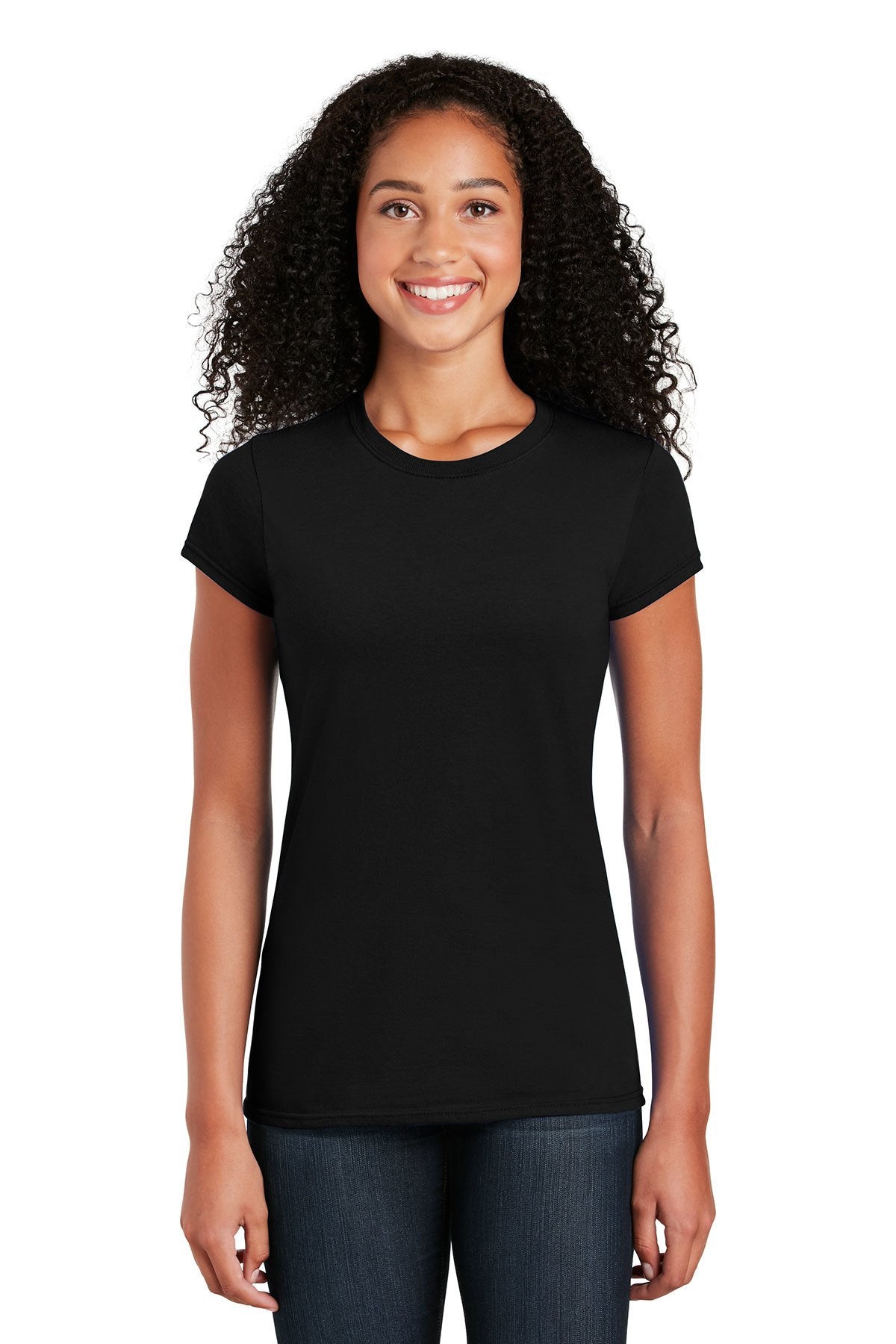 gildan softstyle ladies t shirt 64000l black