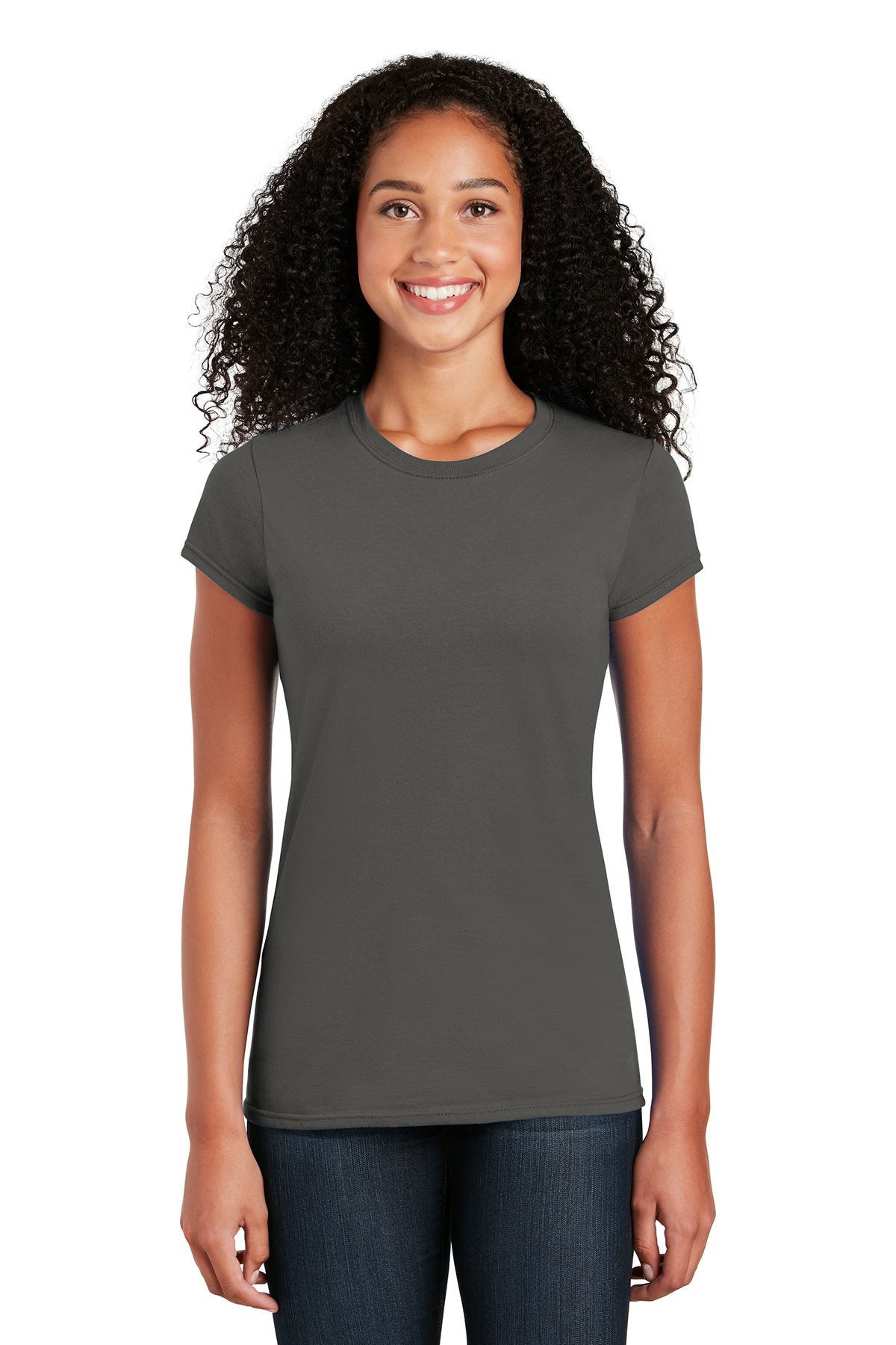 gildan softstyle ladies t shirt 64000l charcoal