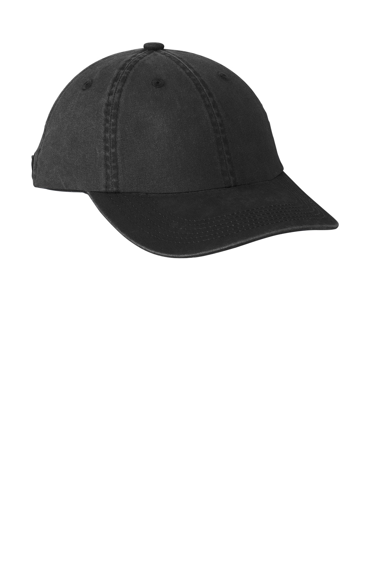 Port Authority Garment-Washed Custom Caps, Black