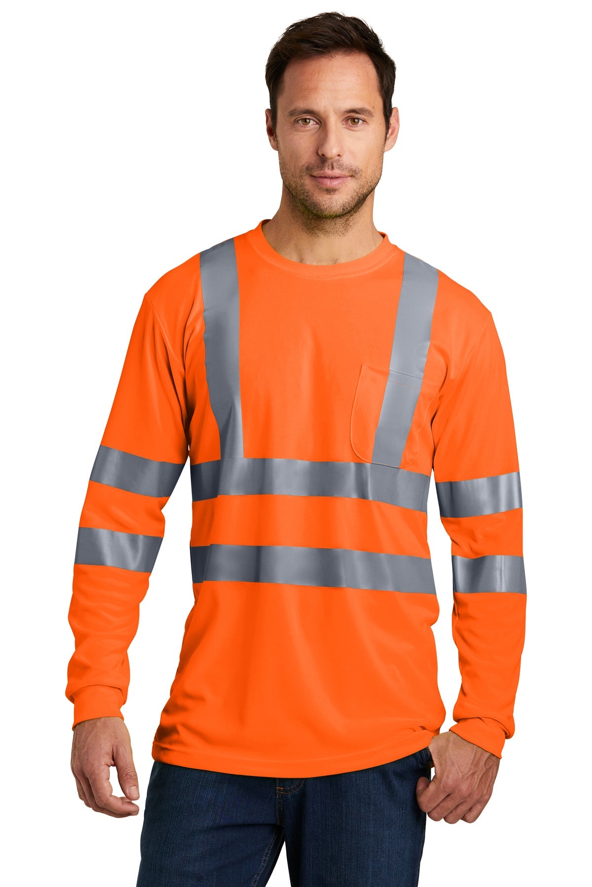 CornerStone - ANSI 107 Class 3 Long Sleeve Snag-Resistant Reflective T-Shirt