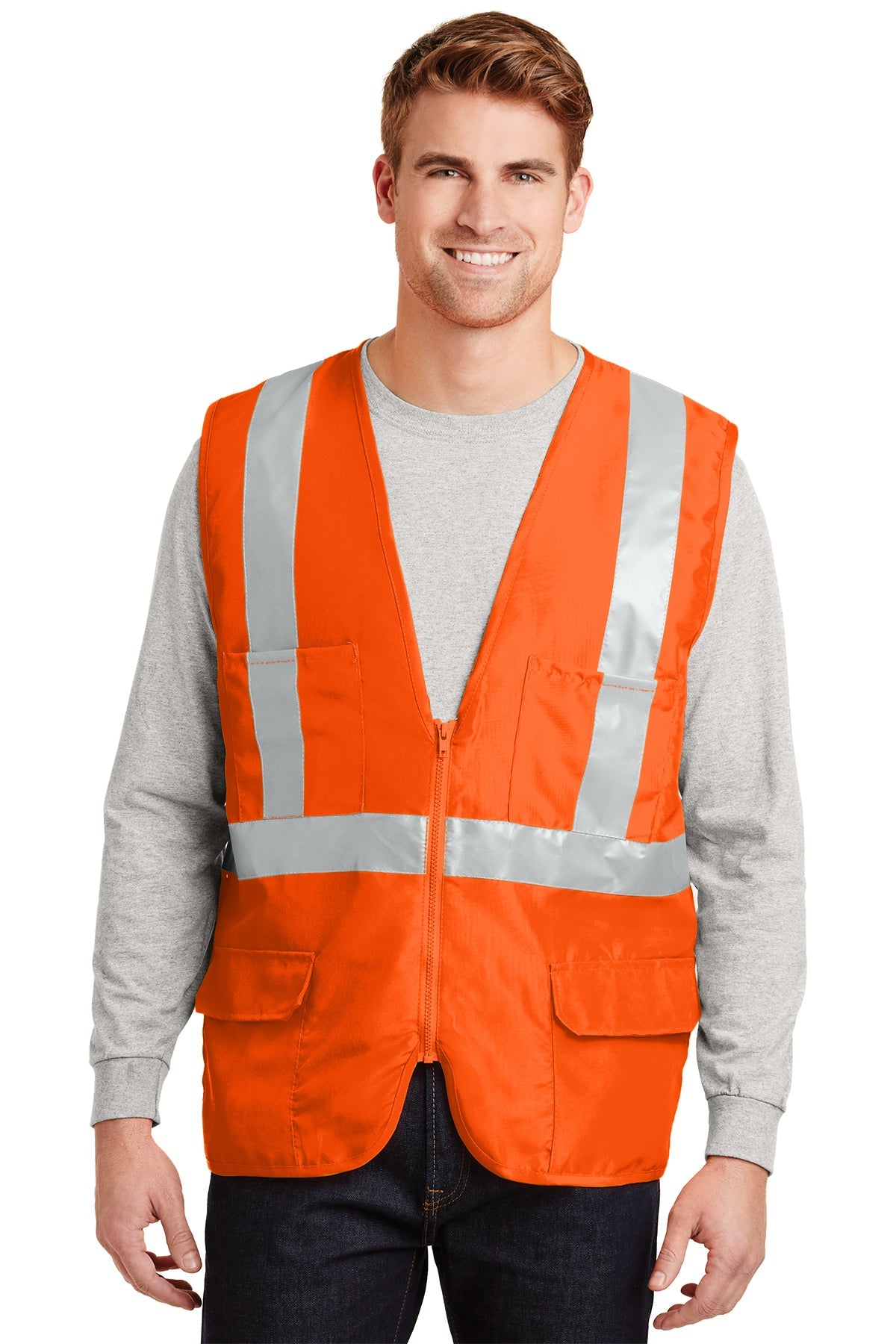 CornerStone Safety Orange CSV405 embroidered team jackets