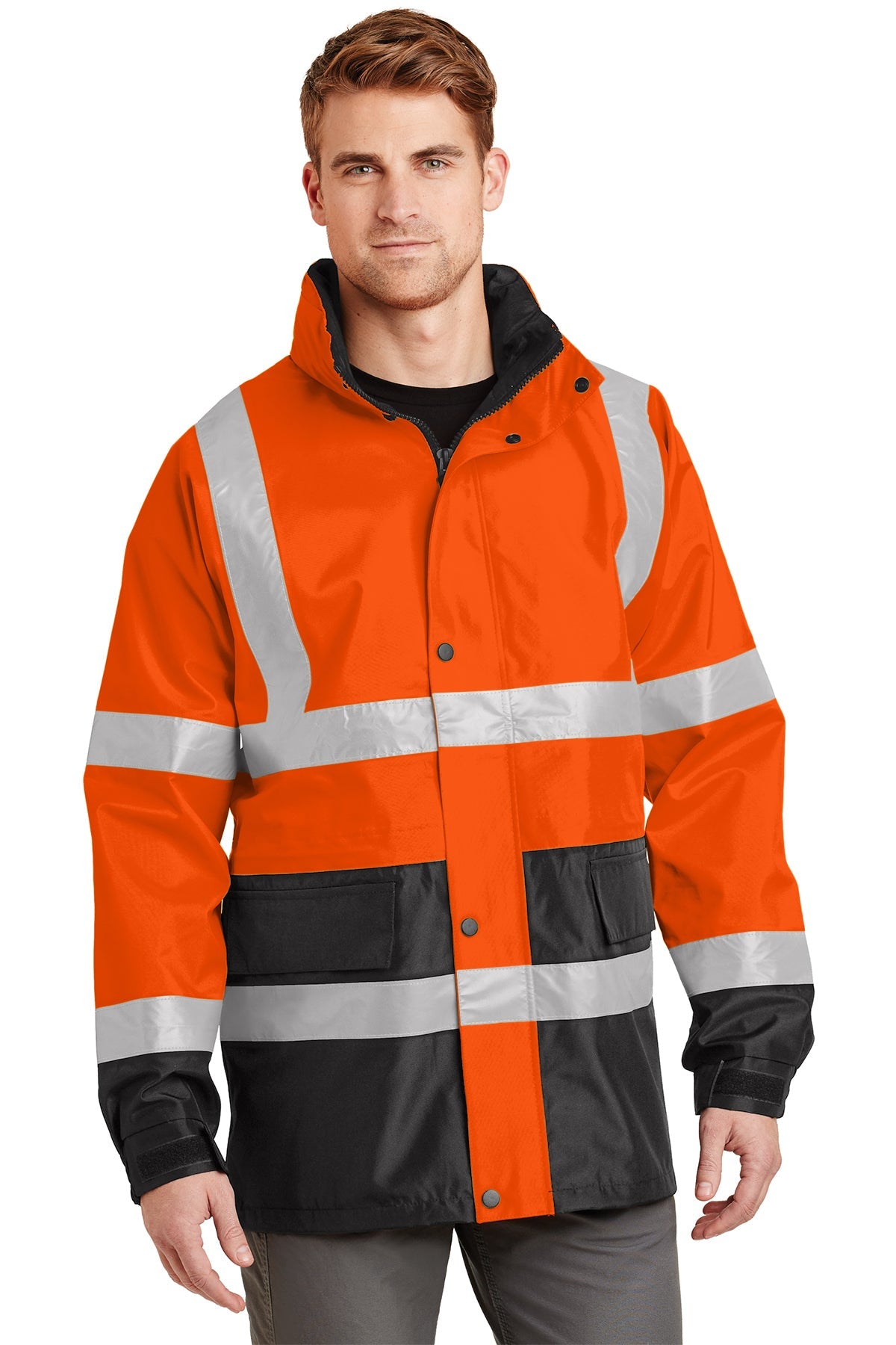 CornerStone Safety Orange/ Black CSJ24 embroidered team jackets