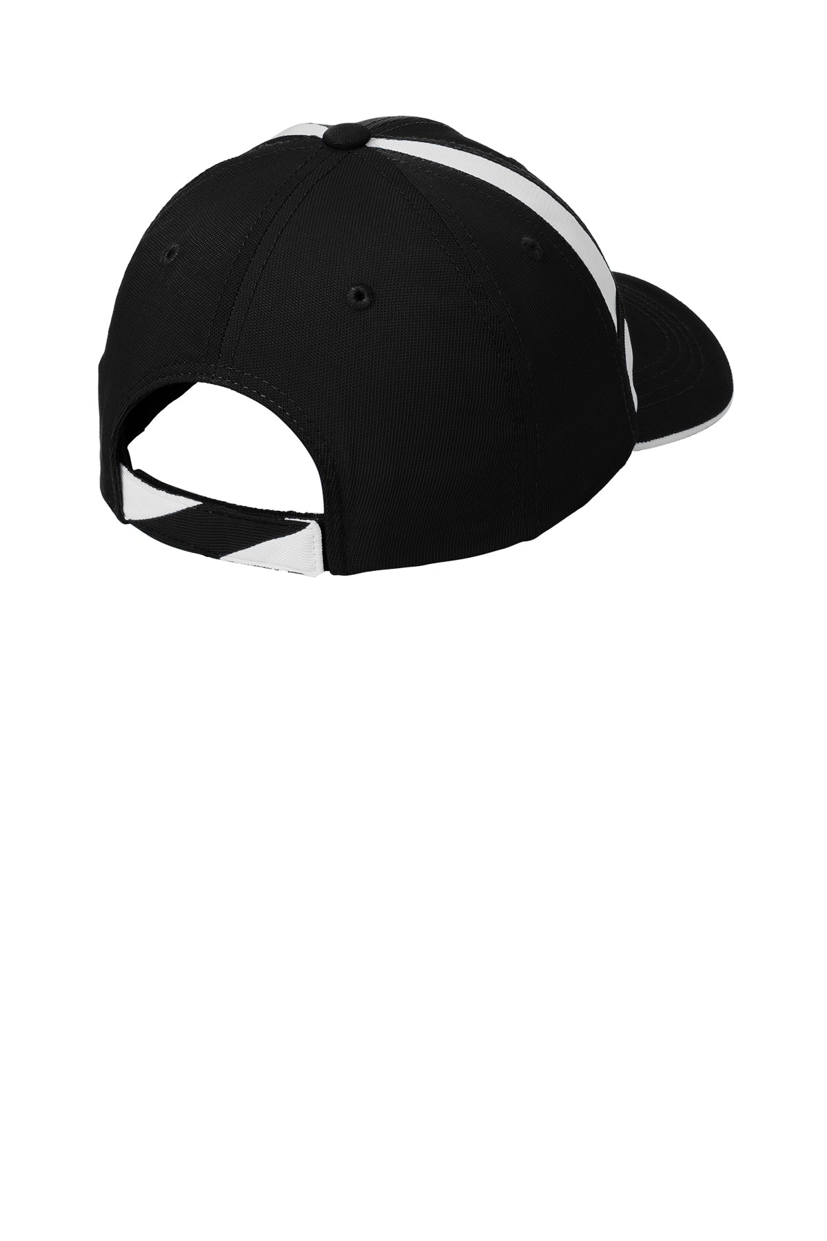 Sport-Tek Dry Zone Customized Mesh Inset Caps, Black/White