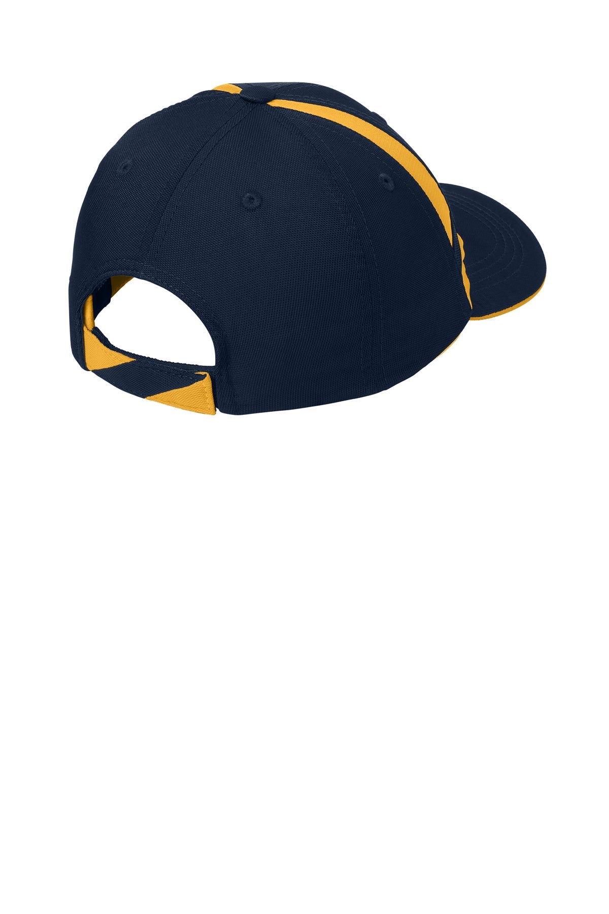 Sport-Tek Dry Zone Customized Mesh Inset Caps, True Navy/Gold