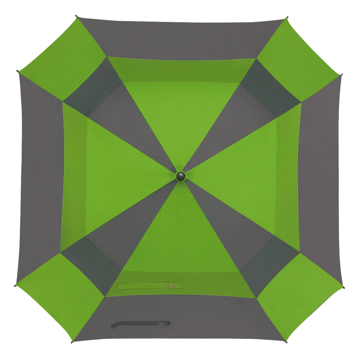 60" Arc Square Umbrella, Green/Gray