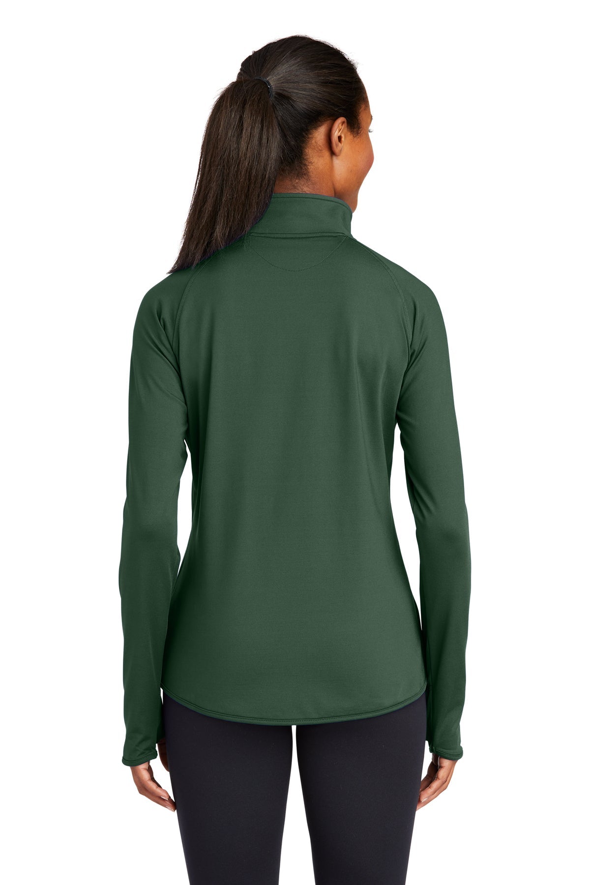 Custom Sport-Tek Ladies Sport-Wick Stretch 1/2-Zip Pullover Green