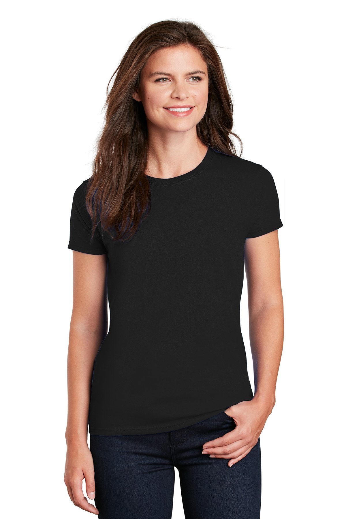 gildan ladies ultra cotton t shirt 2000l black