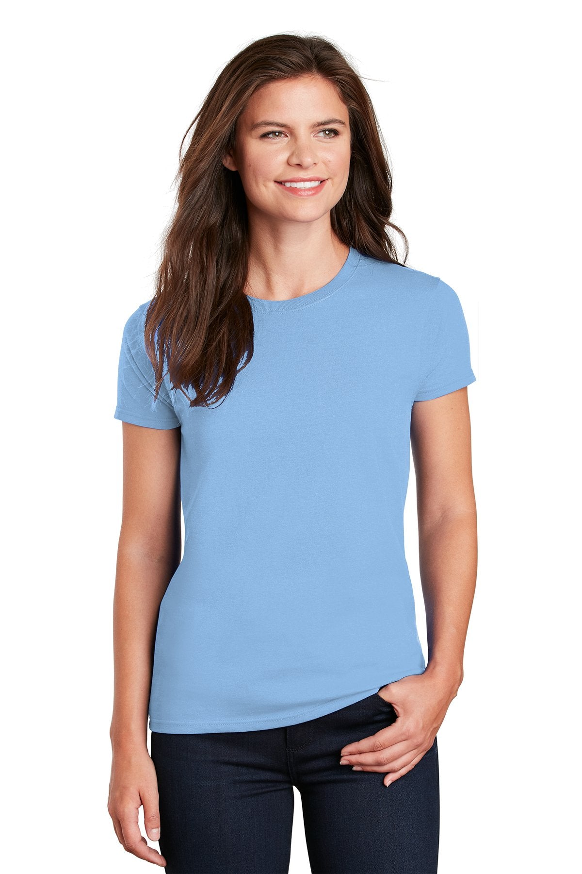 gildan ladies ultra cotton t shirt 2000l light blue