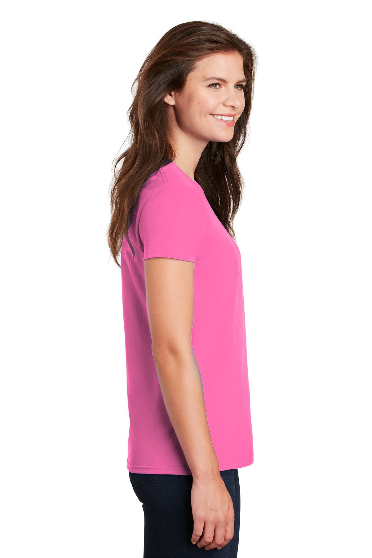 gildan ladies ultra cotton t shirt 2000l safety pink