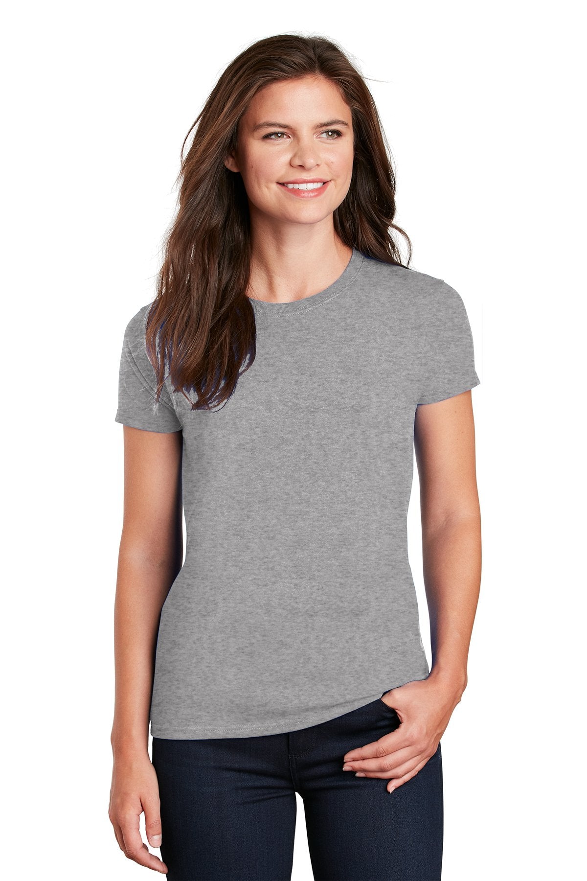 Gildan Ladies Ultra Cotton T Shirt Sport Grey