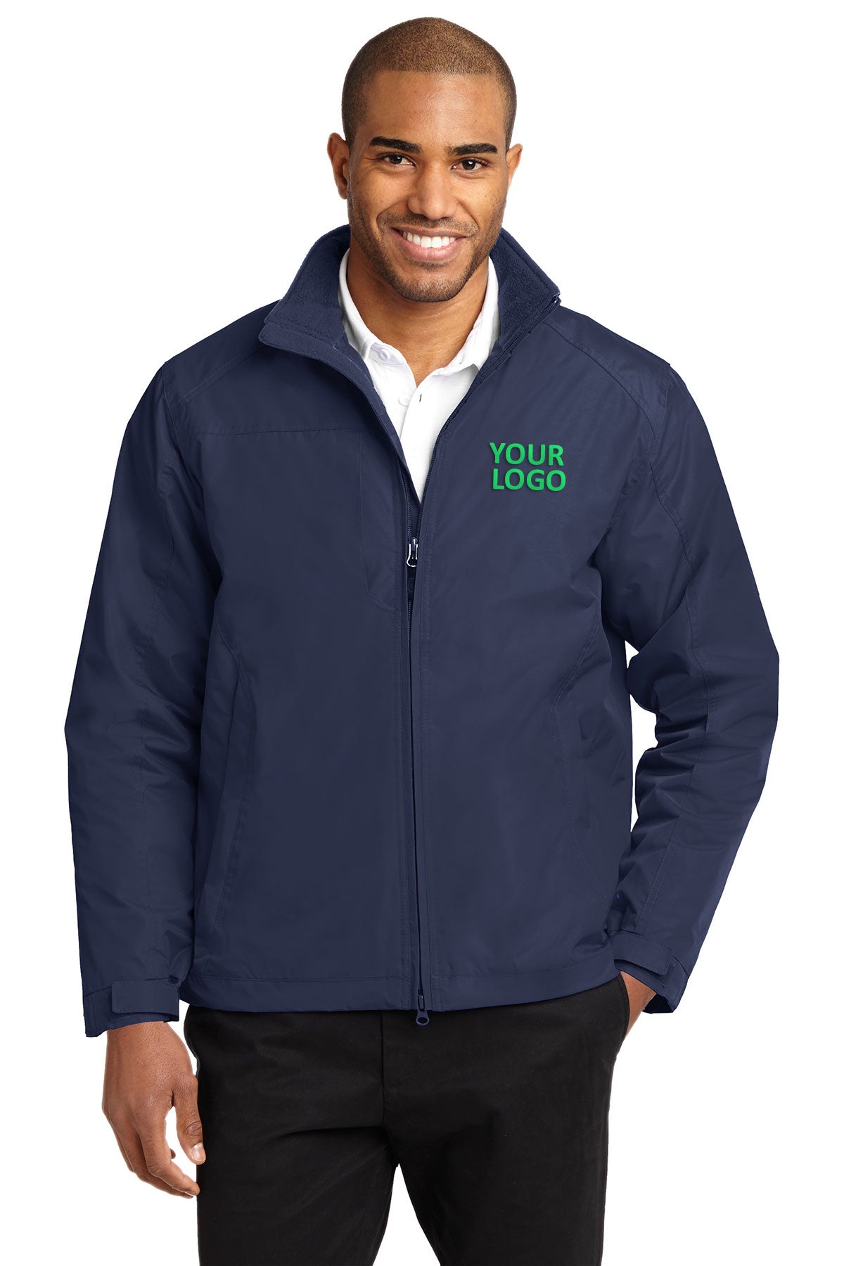 port authority true navy/true navy j354 business logo jackets