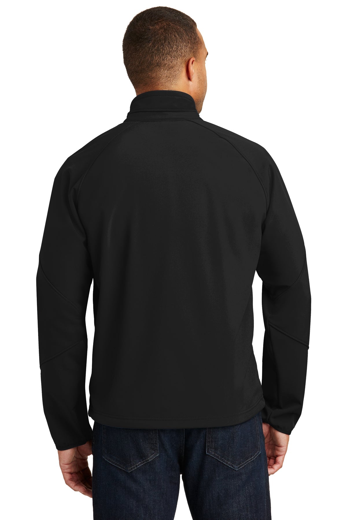 Port Authority Tall Textured Custom Soft Shell Jackets, Black