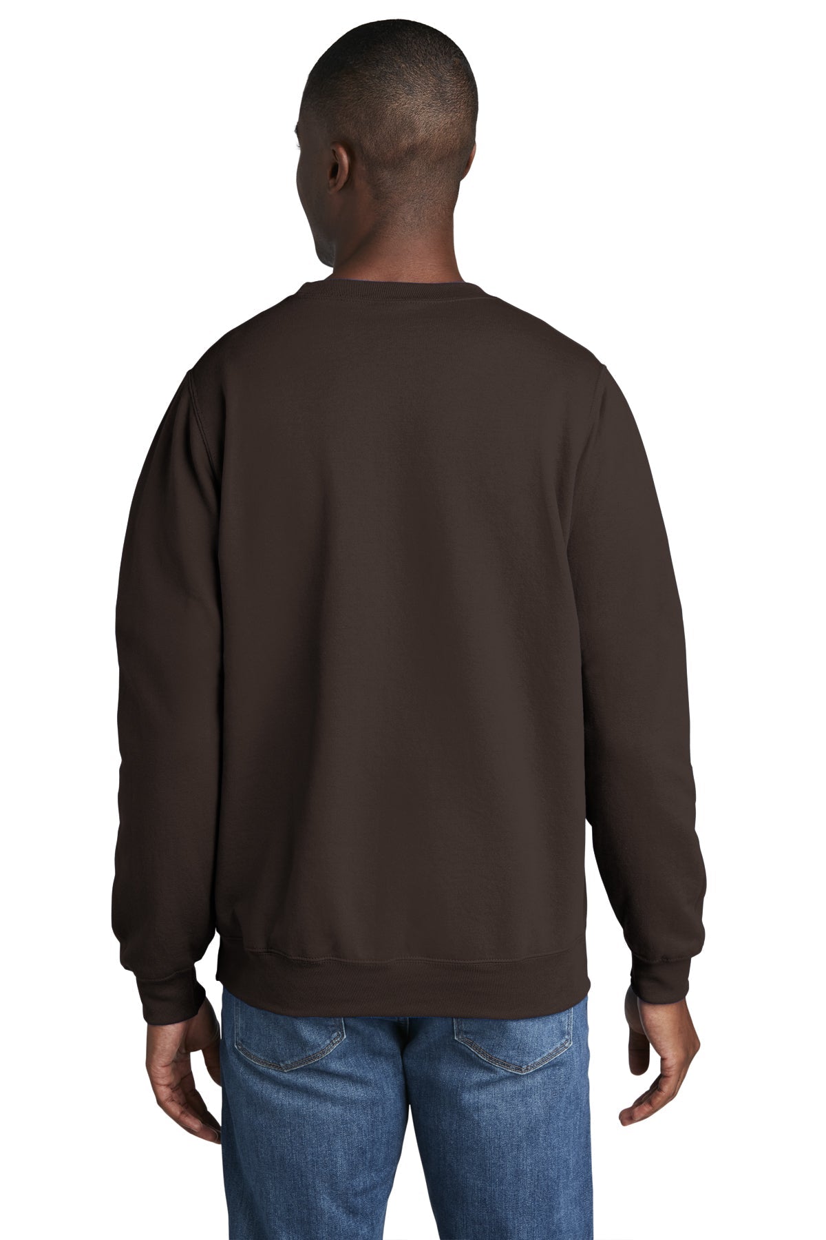 port & company_pc78 _dark chocolate brown_company_logo_sweatshirts