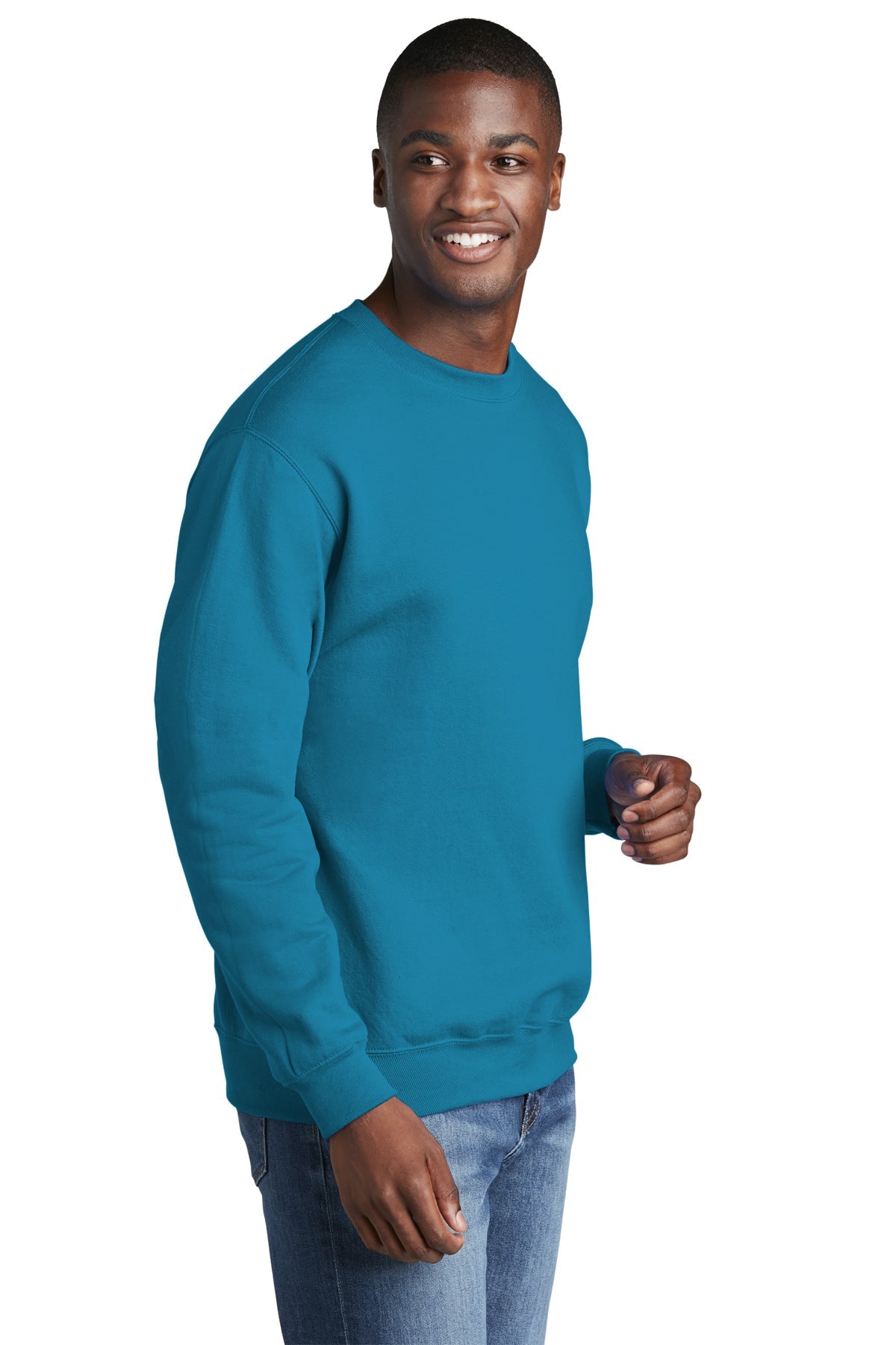 port & company_pc78 _neon blue_company_logo_sweatshirts