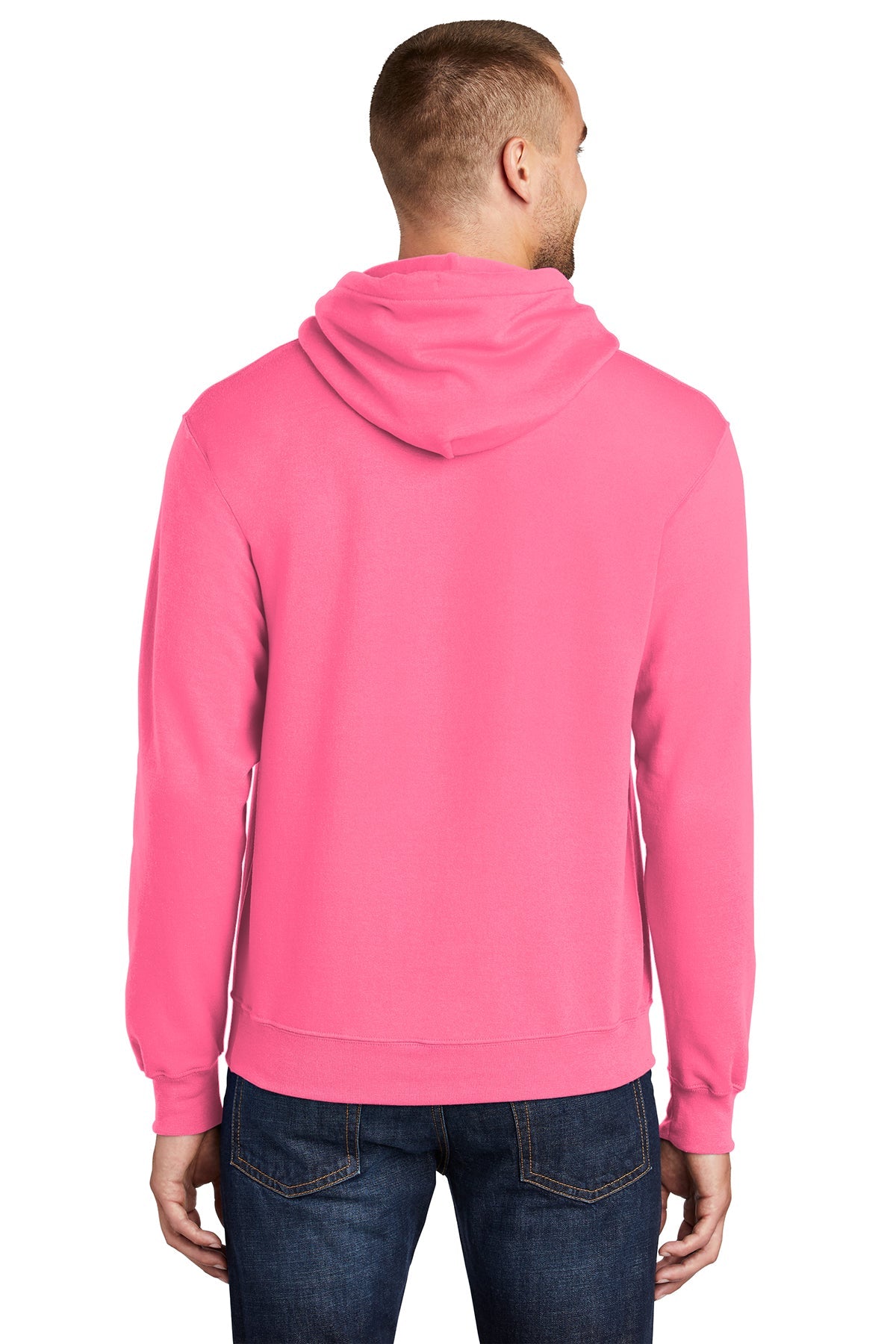 port & company_pc78h _neon pink_company_logo_sweatshirts