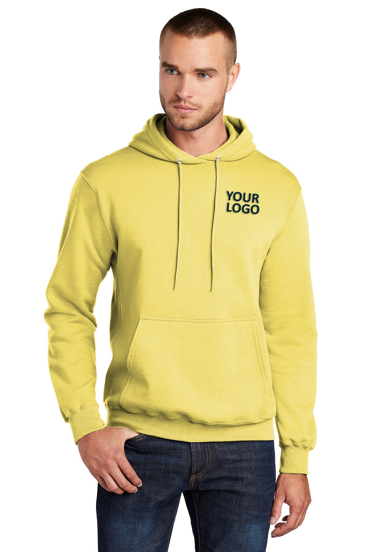Port & Company Core Fleece Branded Hoodies, Yellow